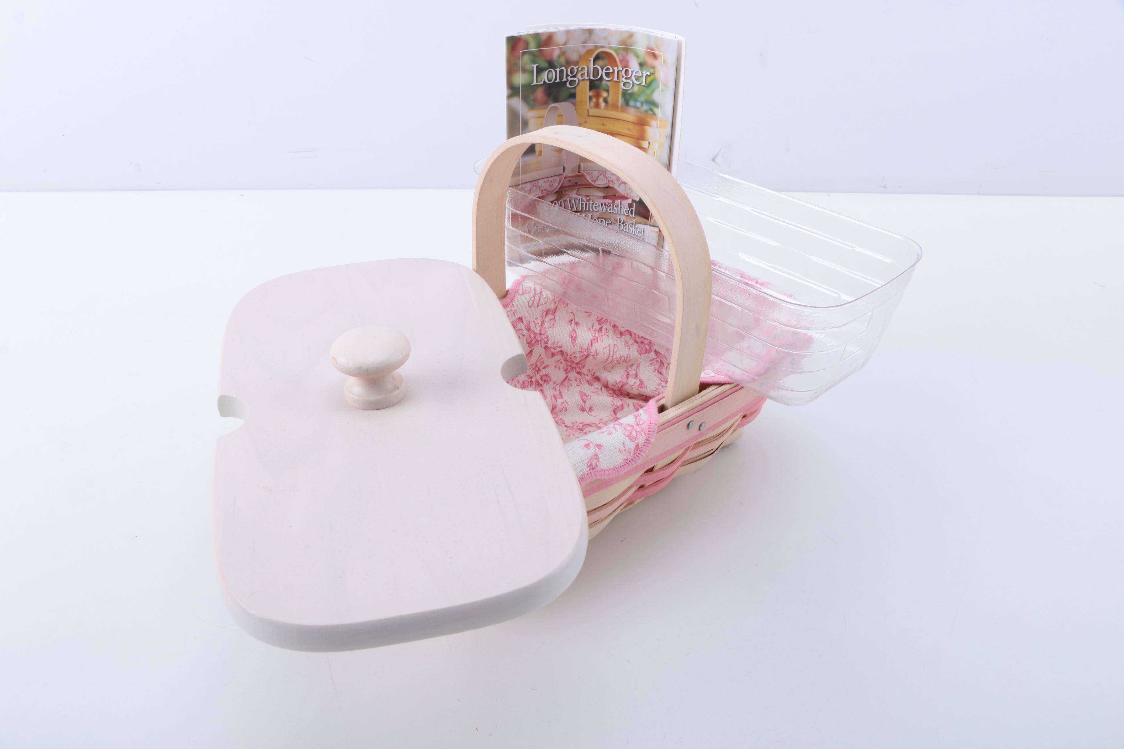 Pink and White Longaberger Basket Collection