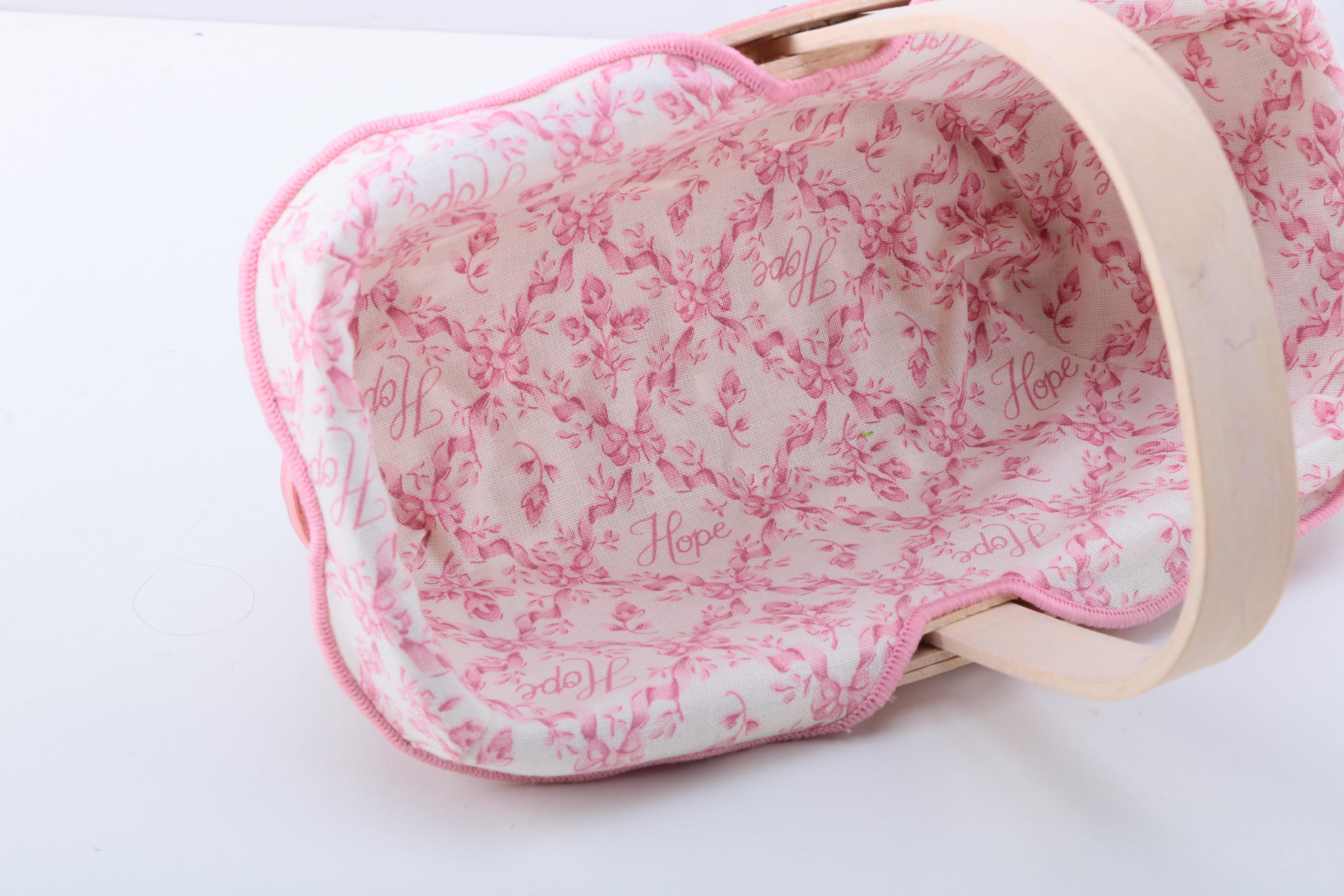 Pink and White Longaberger Basket Collection