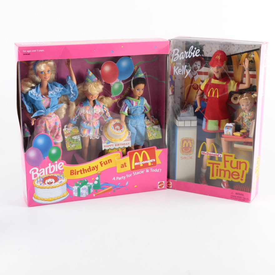 McDonald's Themed Barbie Dolls in Original Packaging