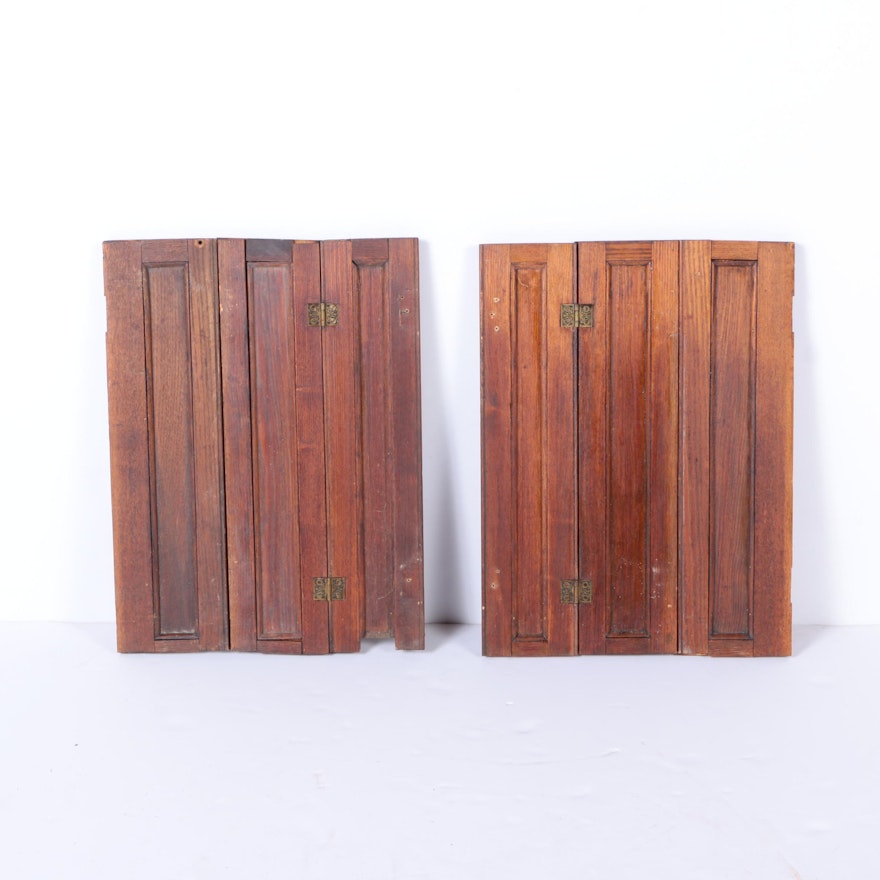 Vintage Folding Wood Shutters