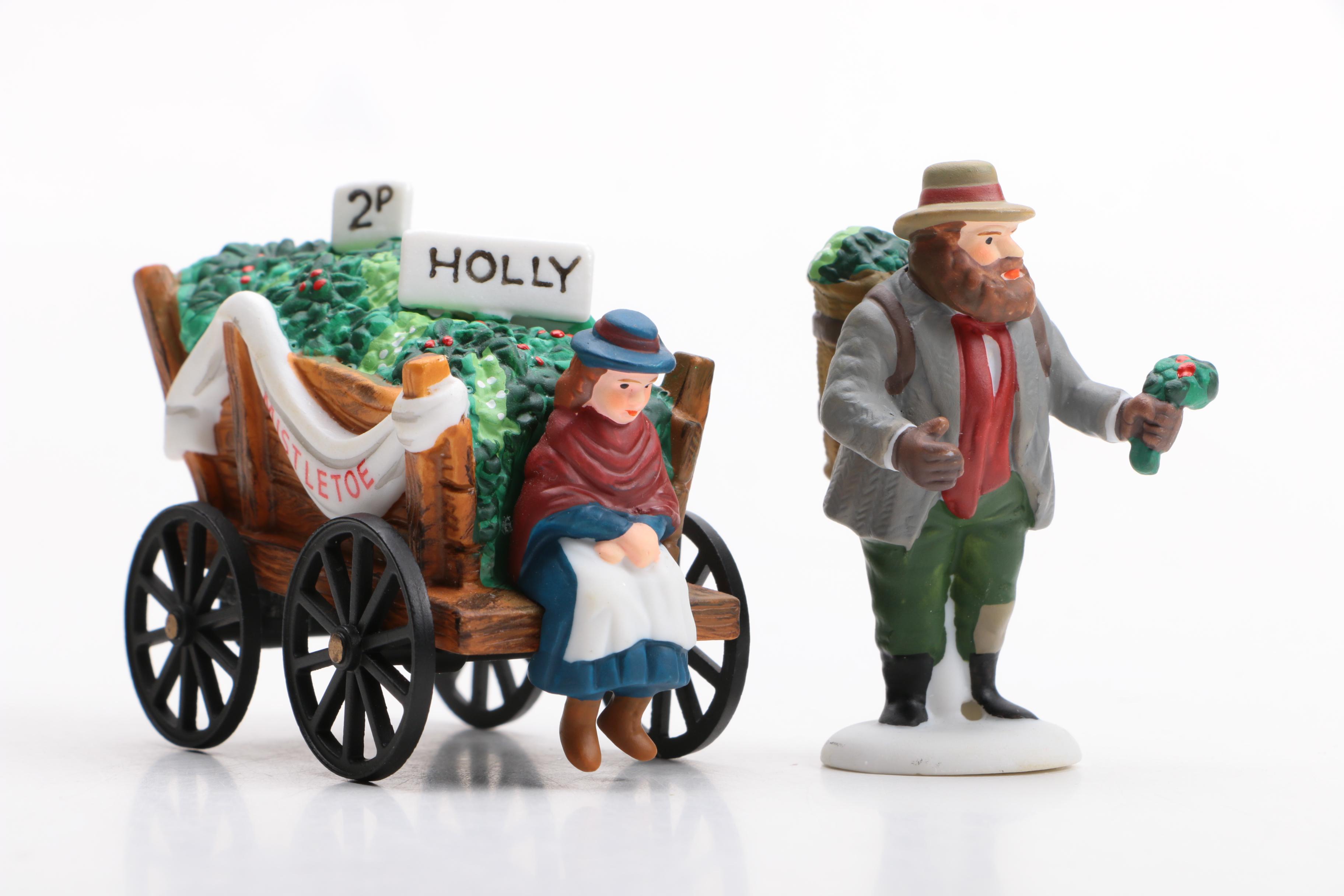Assortment of Christmas Village Accessories