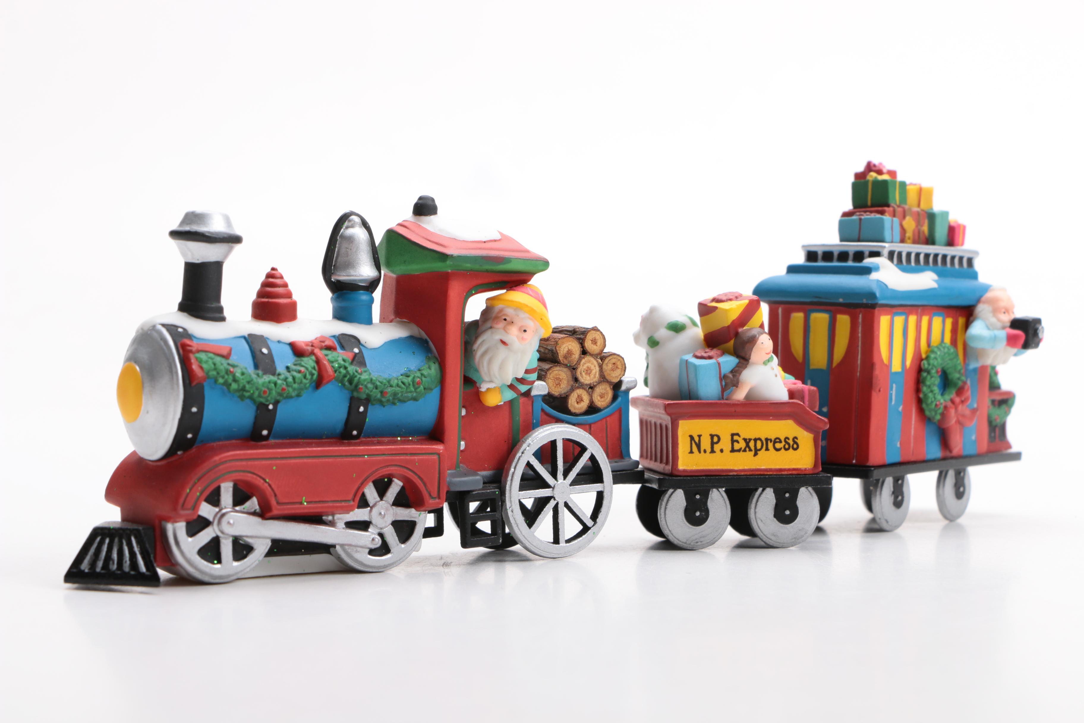 Assortment of Christmas Village Accessories