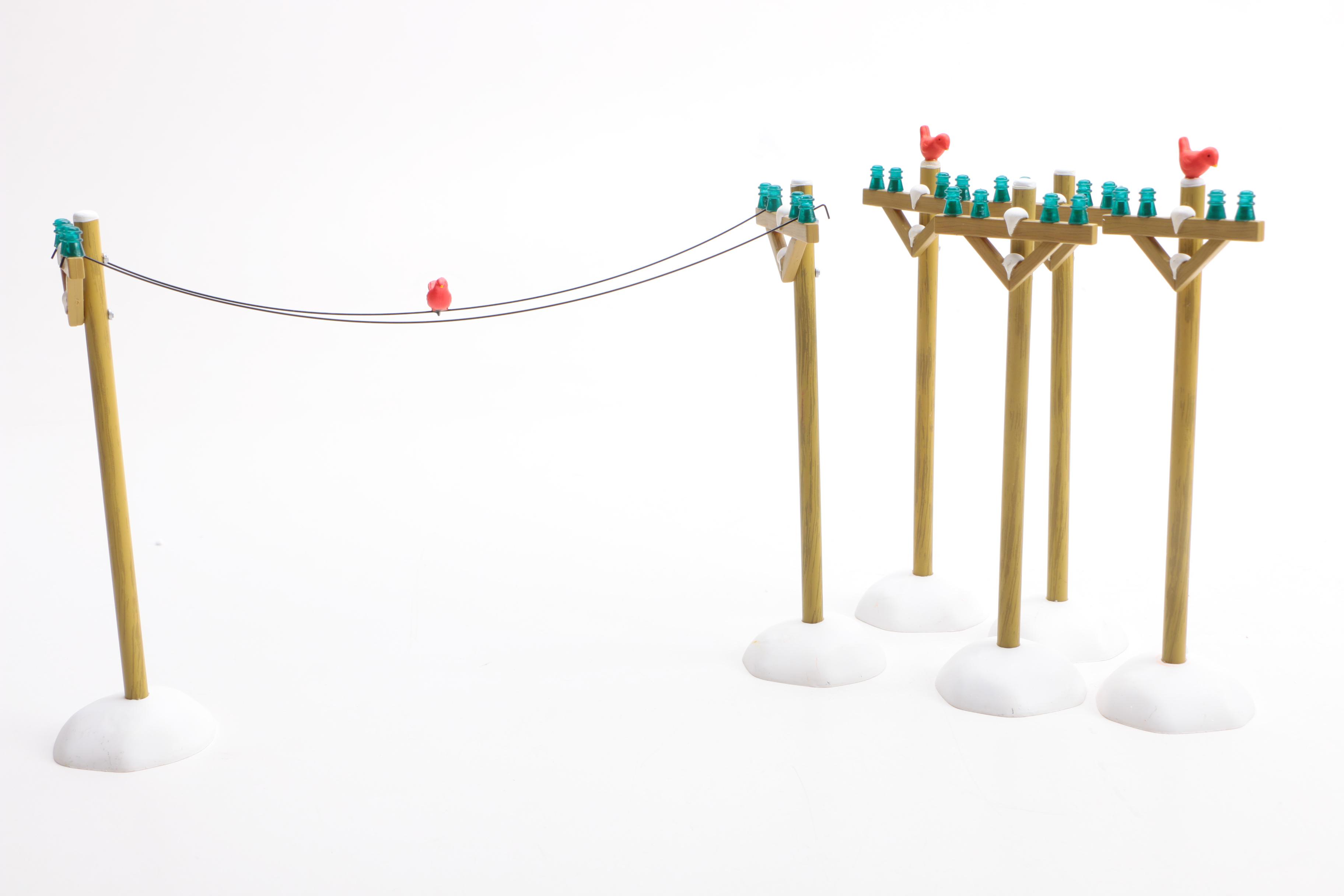 Assortment of Christmas Village Accessories