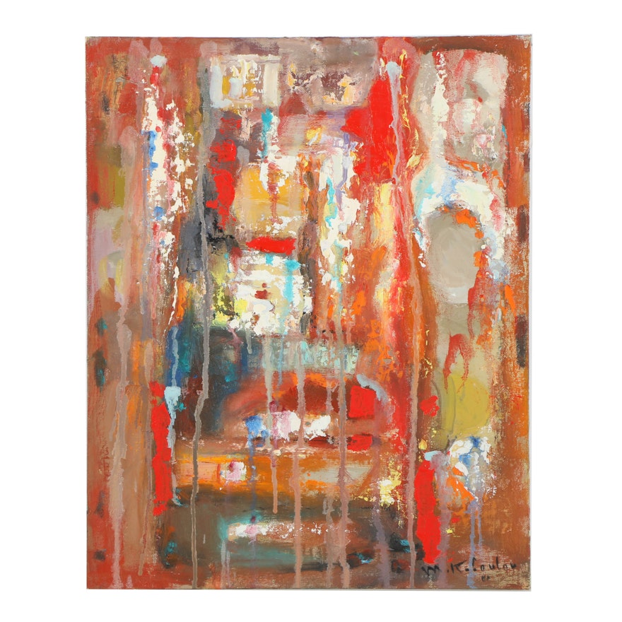 Murat Kaboulov Abstract Oil on Canvas Board #415