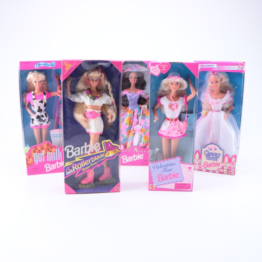 Special Edition Barbie Dolls Including "Country Bride" Barbie