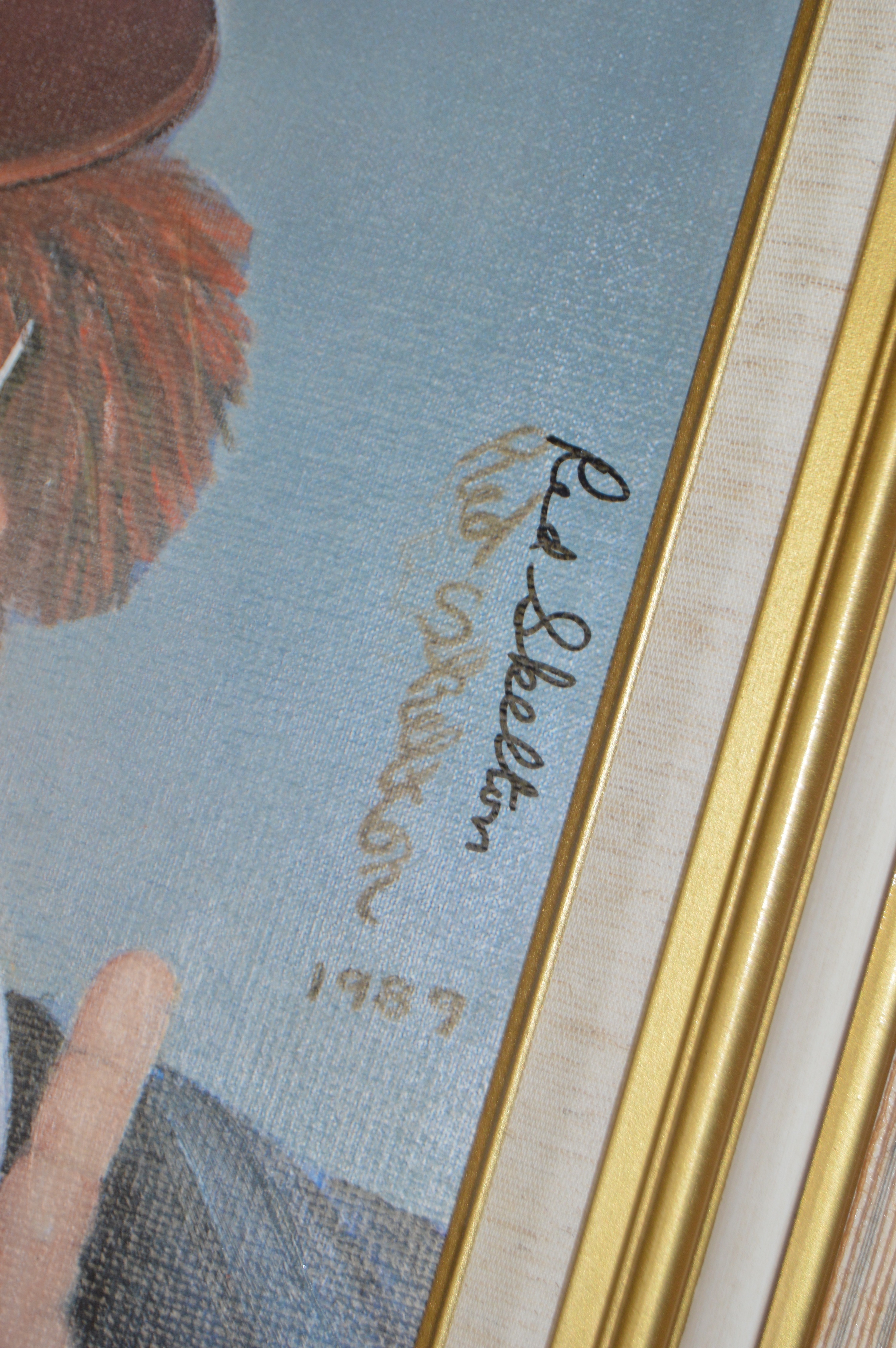 Signed Red Skelton "I Love You" Offset Lithograph