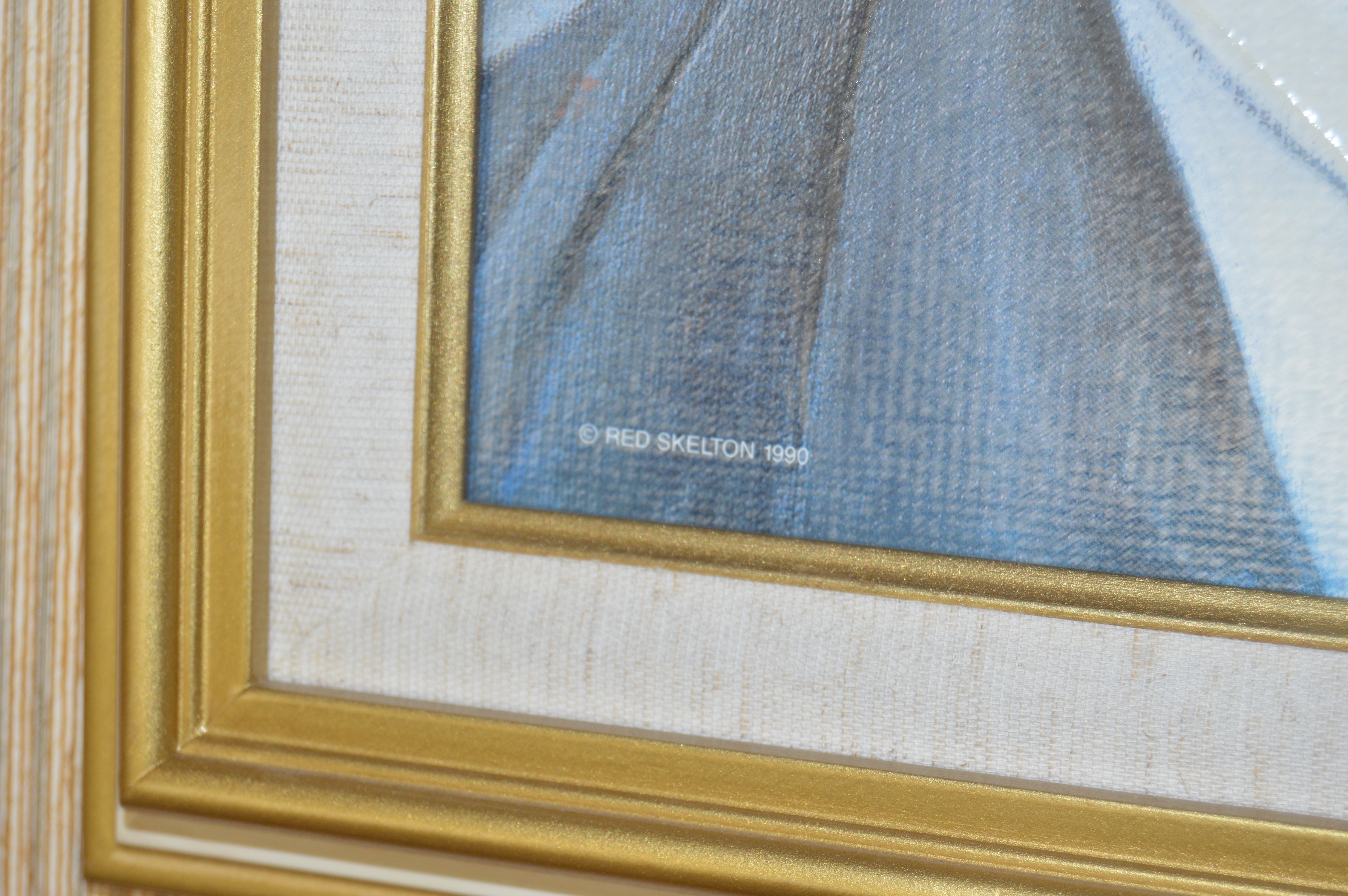 Signed Red Skelton "I Love You" Offset Lithograph