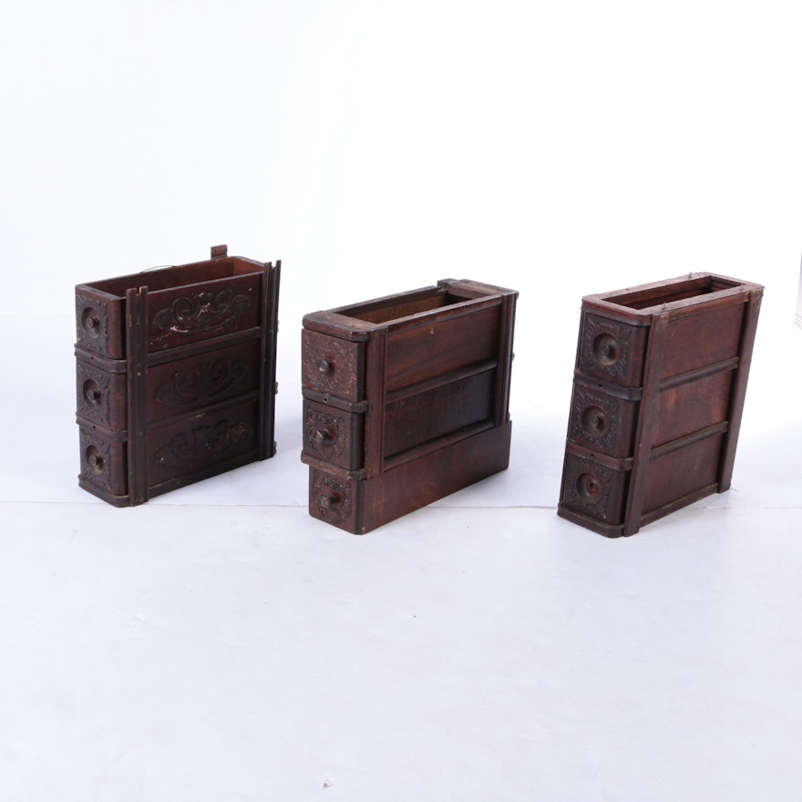 Antique Sewing Machine Cabinet Drawers