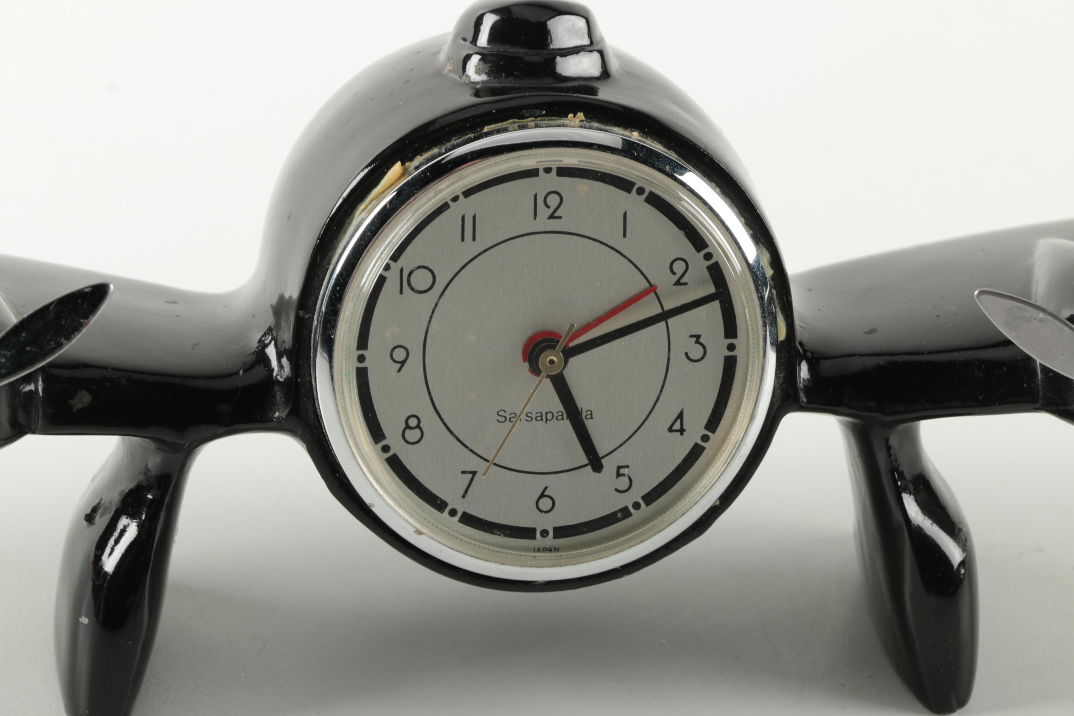 Vintage Airplane Desk Clock by Sarsaparilla