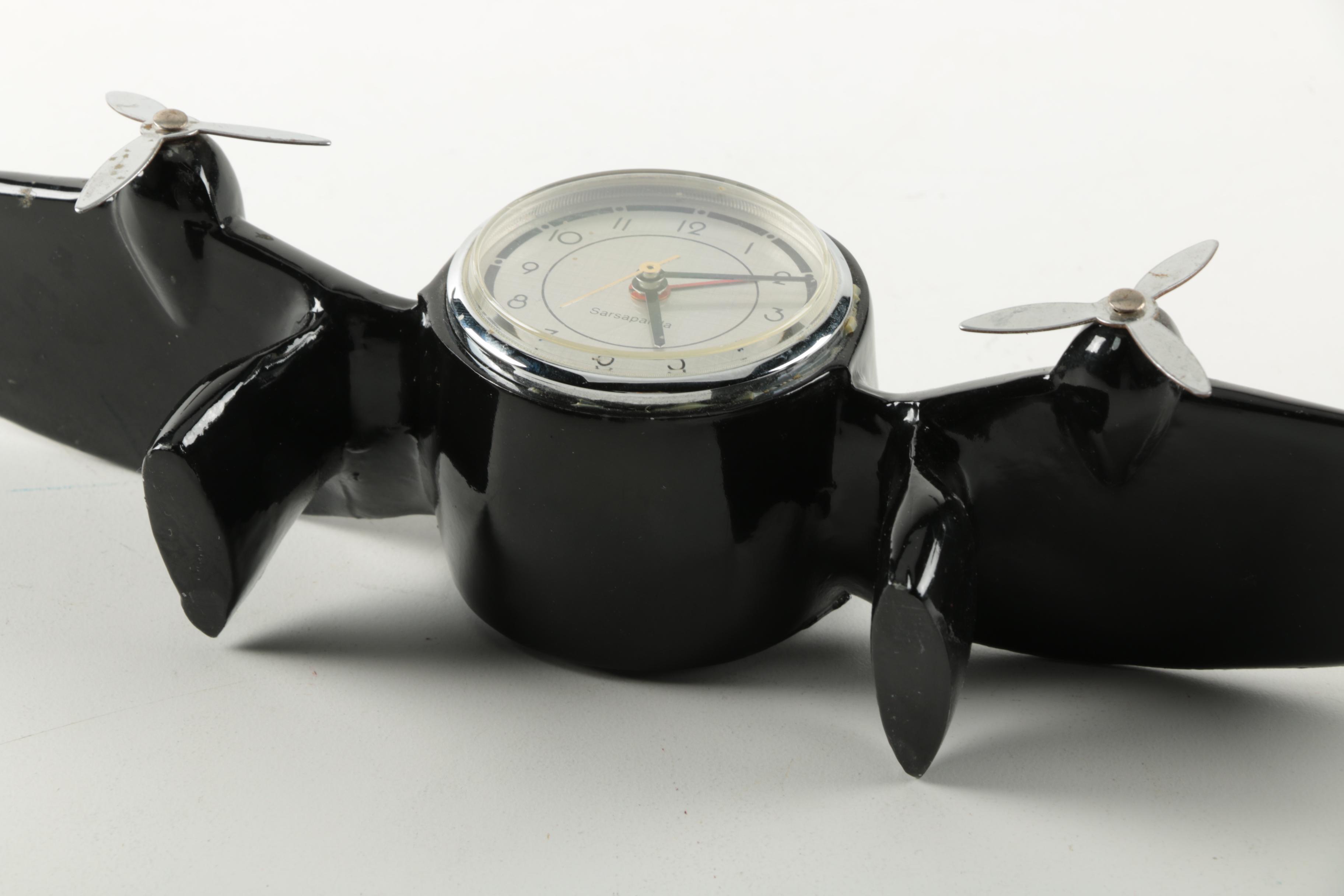 Vintage Airplane Desk Clock by Sarsaparilla