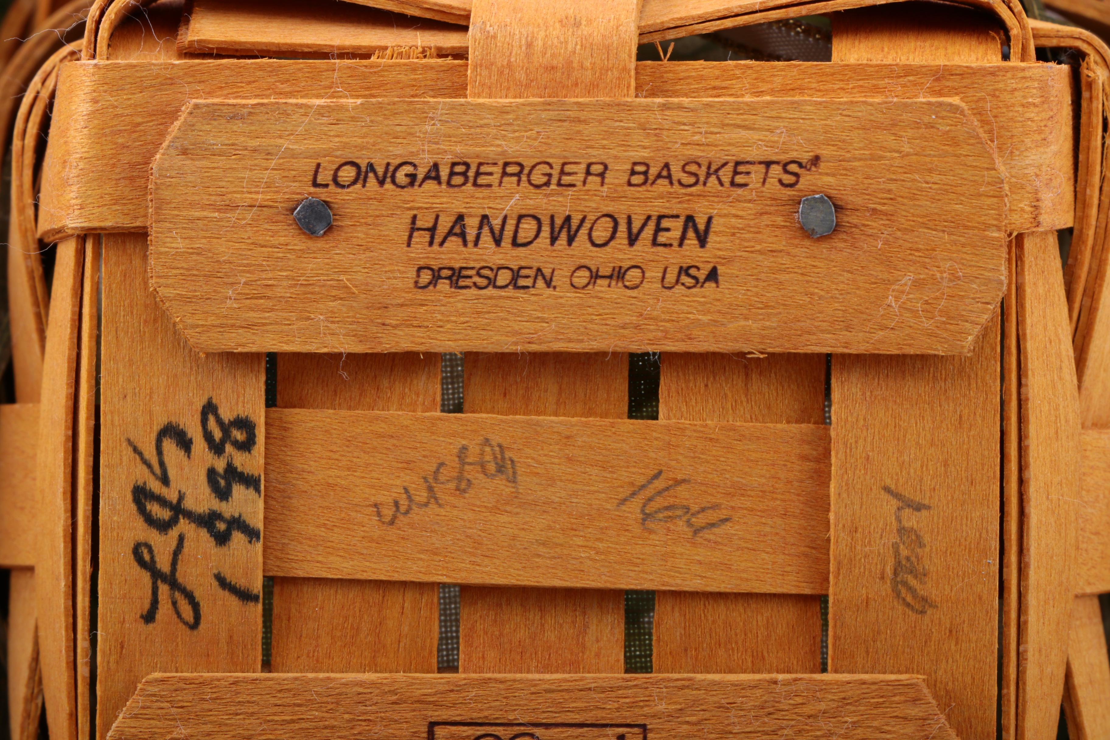 Collection of Longaberger Handmade Holiday Baskets