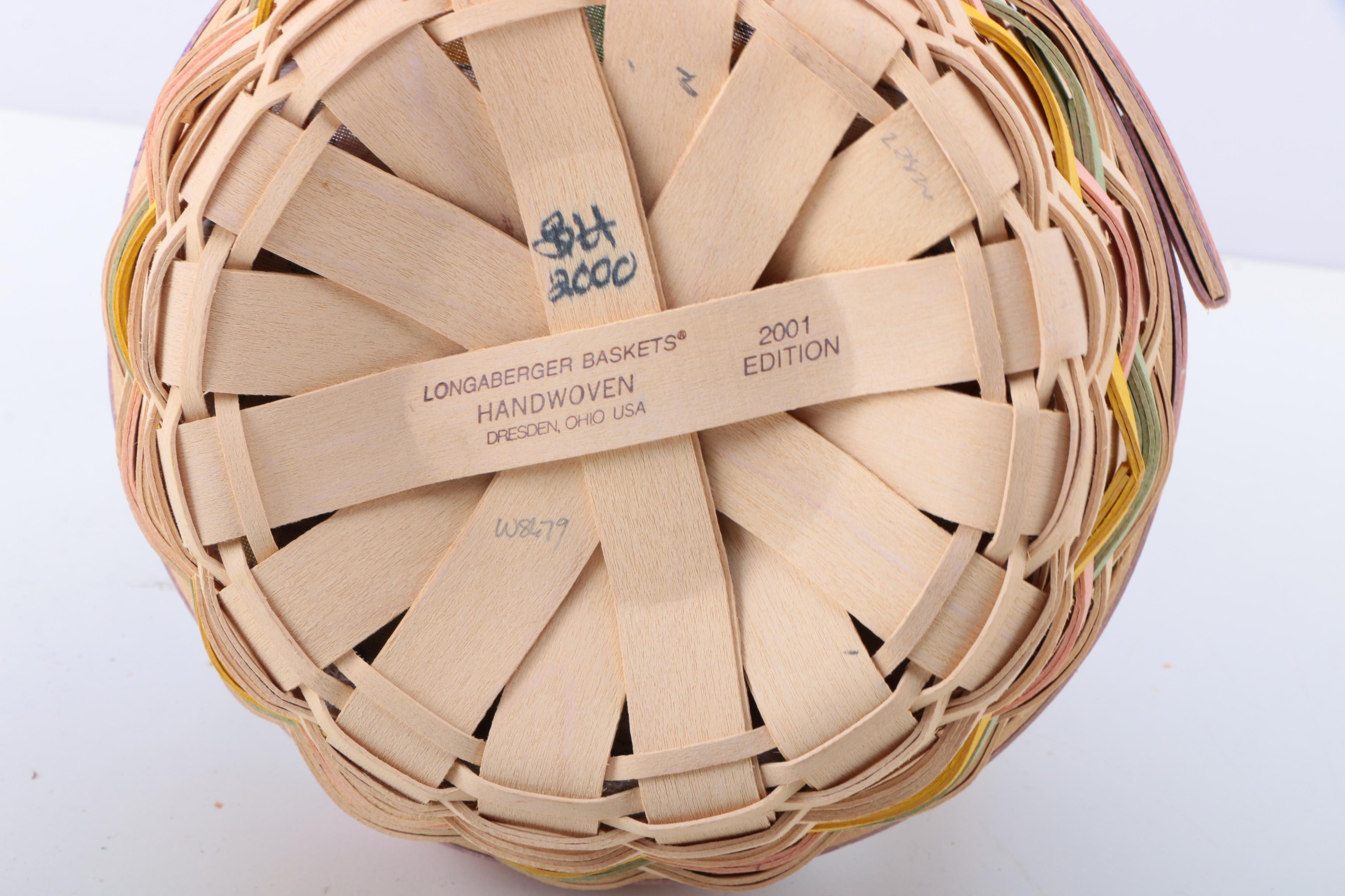 Collection of Longaberger Handmade Holiday Baskets