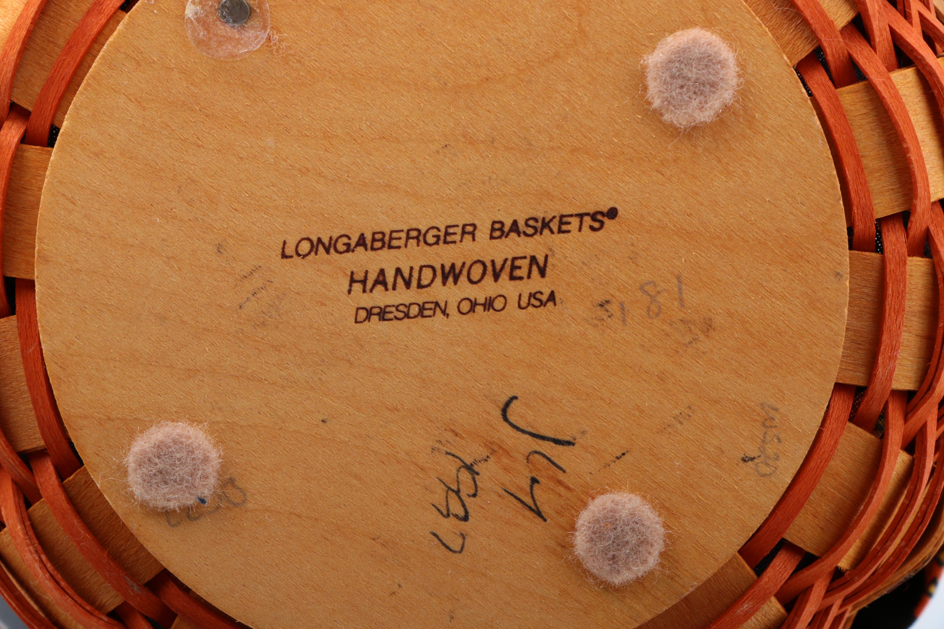Collection of Longaberger Handmade Holiday Baskets