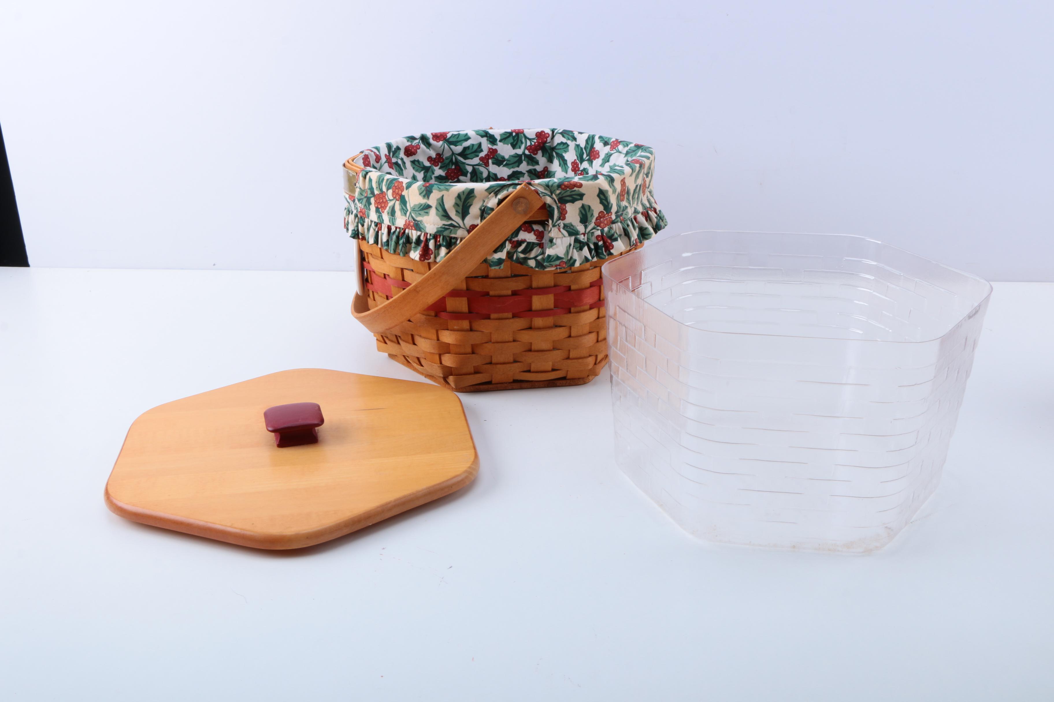 Collection of Longaberger Handmade Holiday Baskets