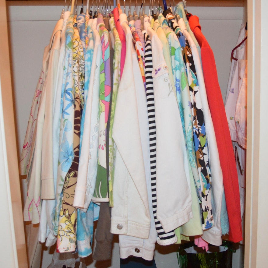 Large Assortment of Women's Jackets and Shirts