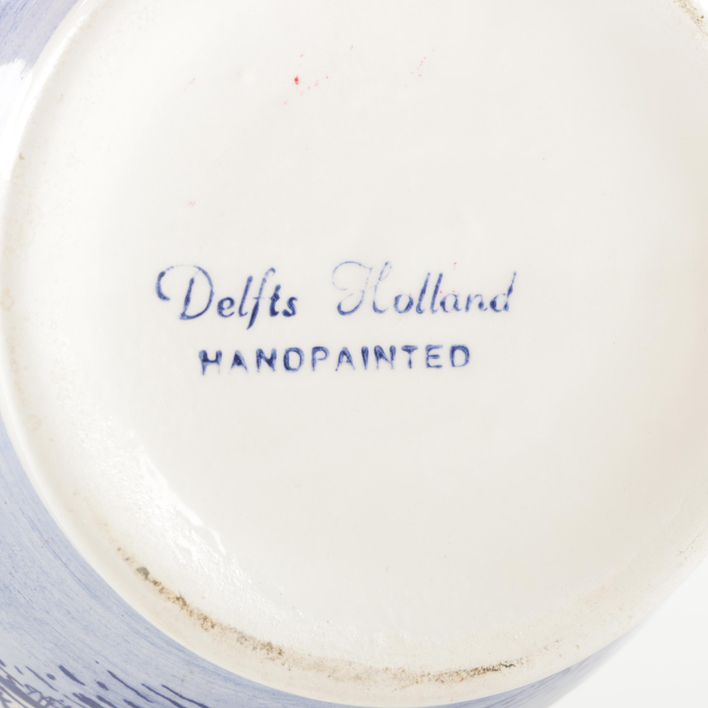 Delft Blue Windmill Ceramic Candle Holder, Mug and Trinket Box