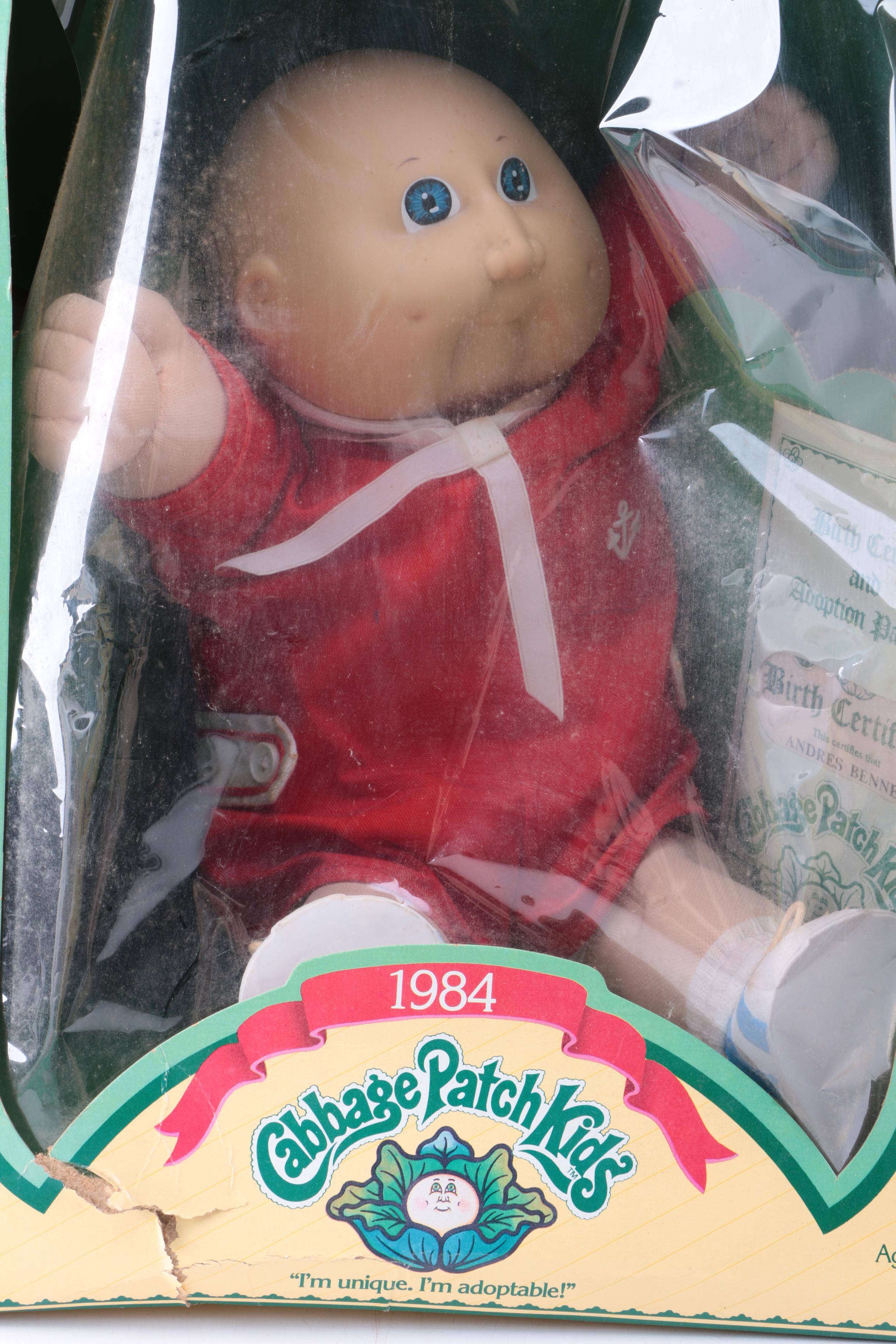 Circa 1980s Cabbage Patch Kids Dolls in Boxes
