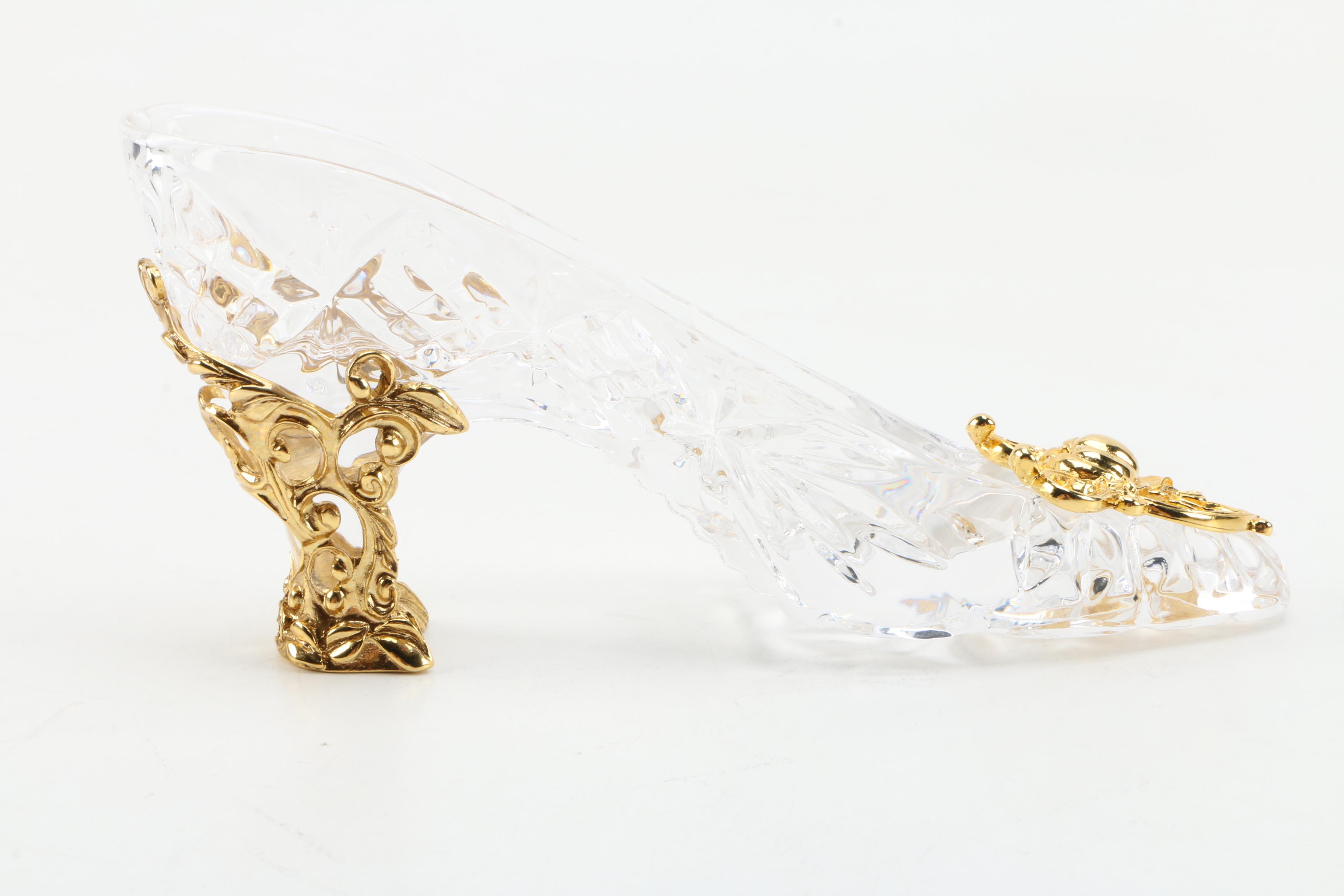 Franklin Mint Disney Cinderella Crown and Crystal Cinderella Shoe