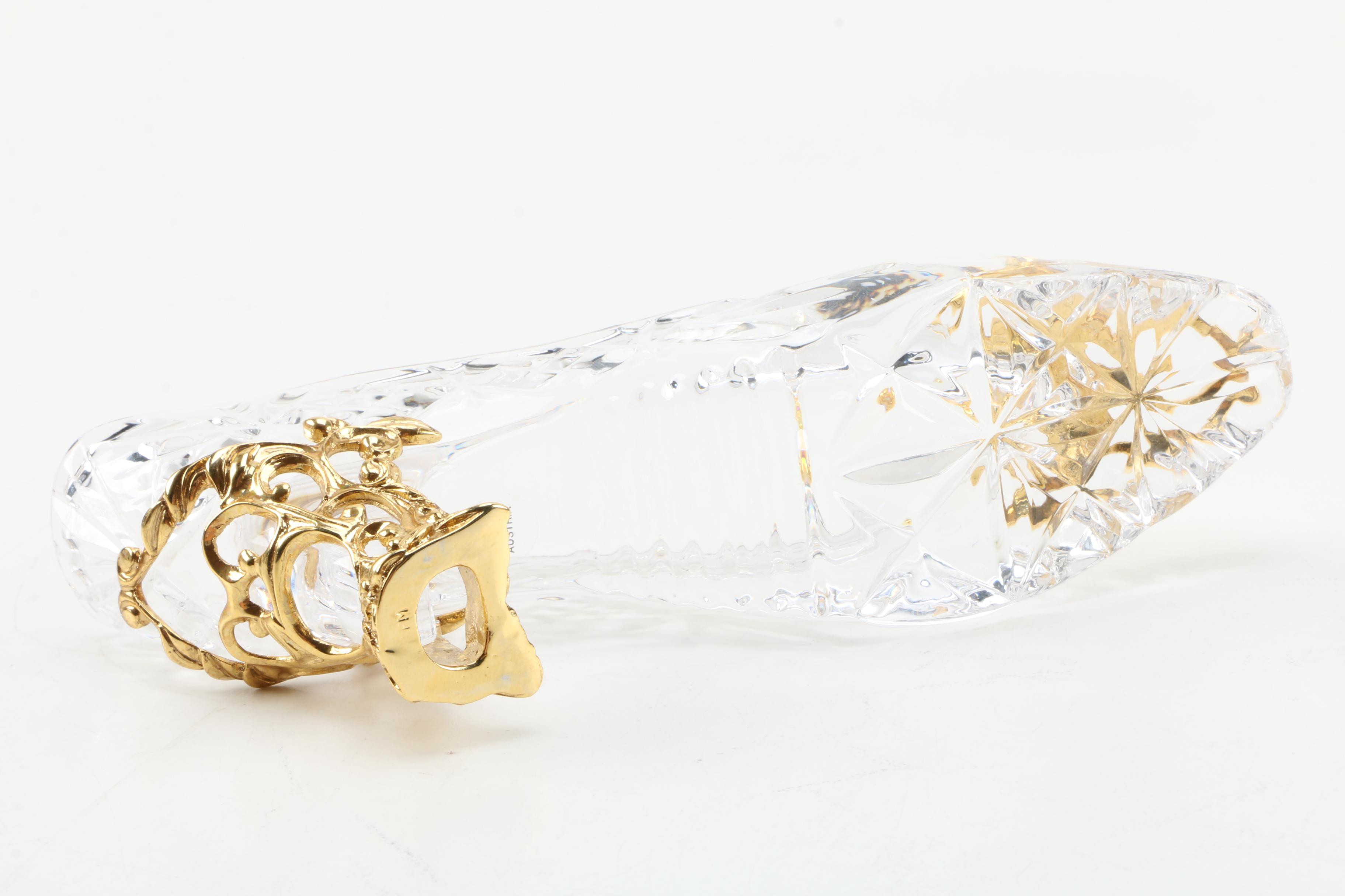 Franklin Mint Disney Cinderella Crown and Crystal Cinderella Shoe