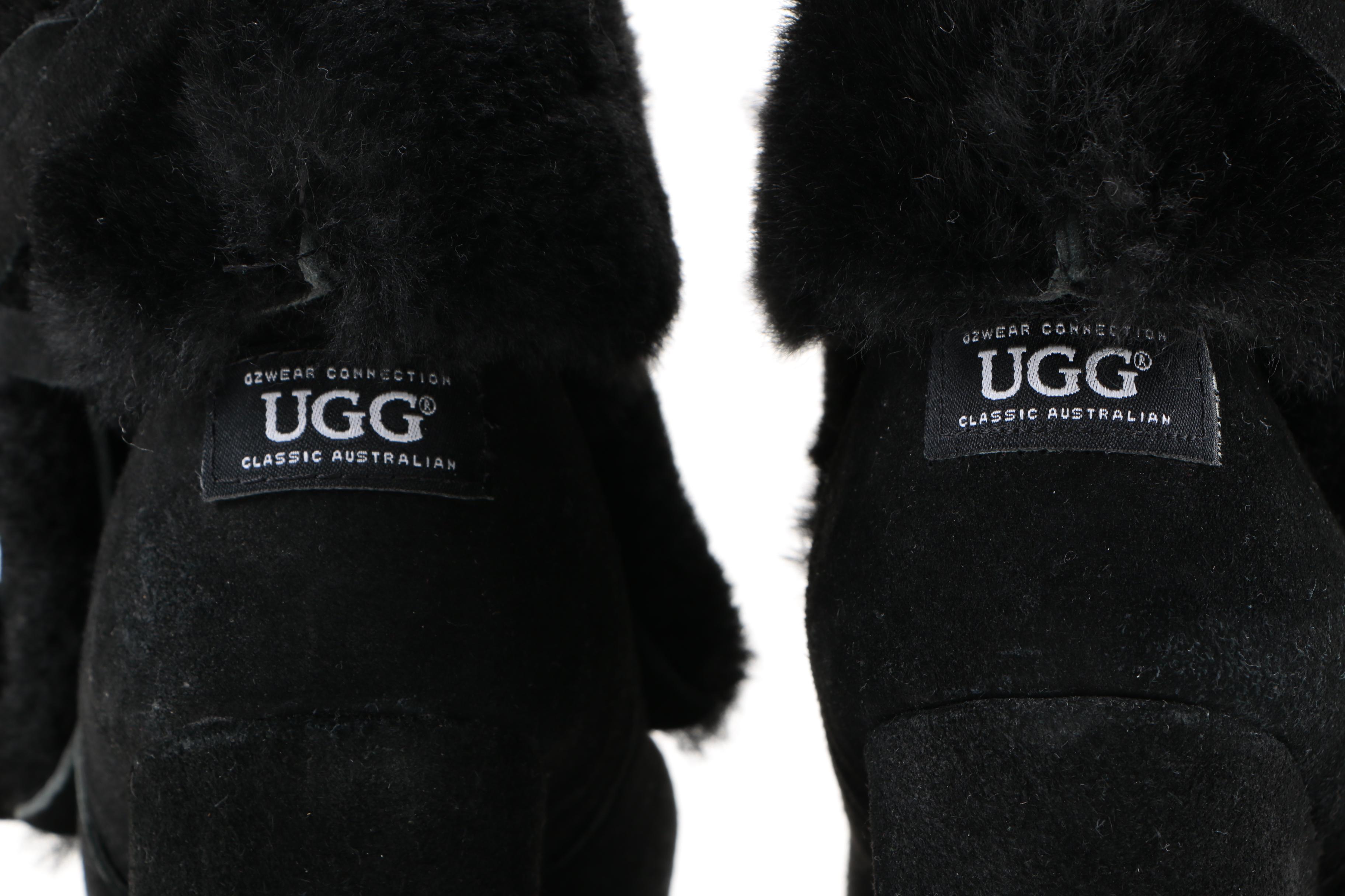 Women's Ugg of Australia Black Wedged Boots