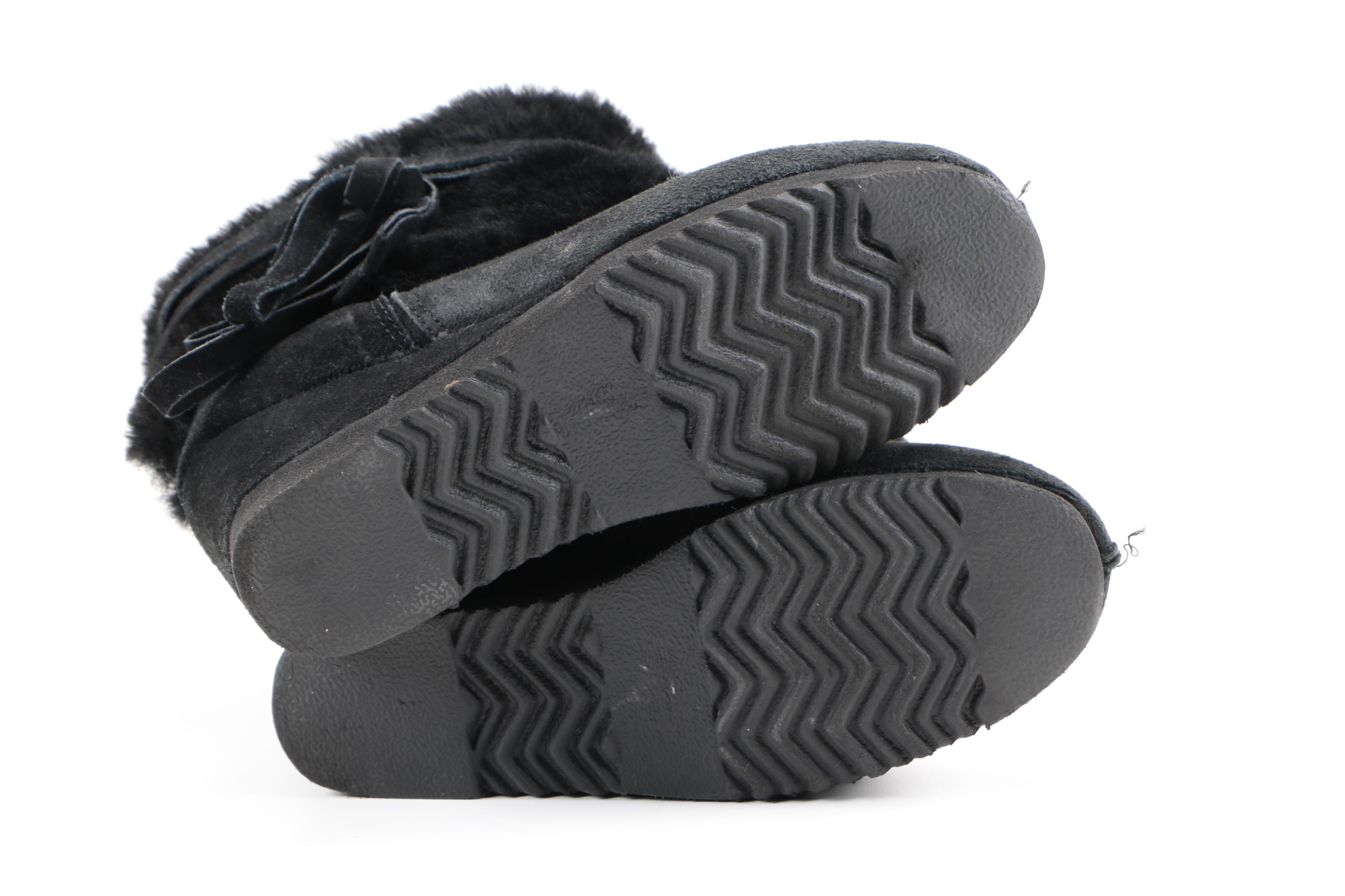 Women's Ugg of Australia Black Wedged Boots