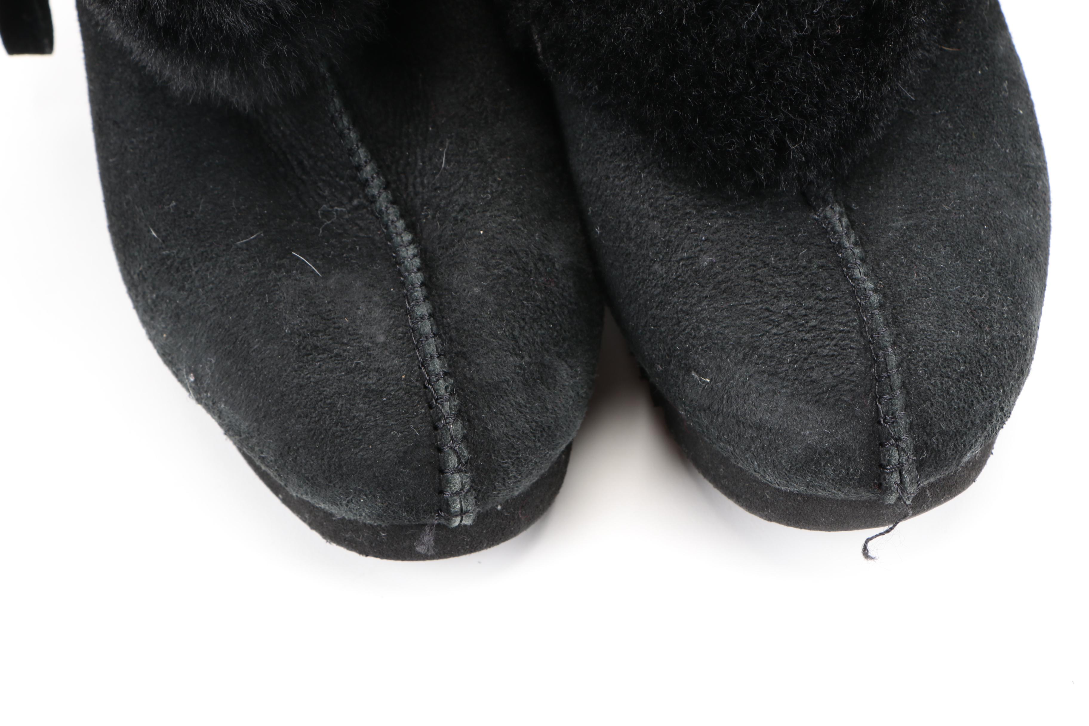 Women's Ugg of Australia Black Wedged Boots