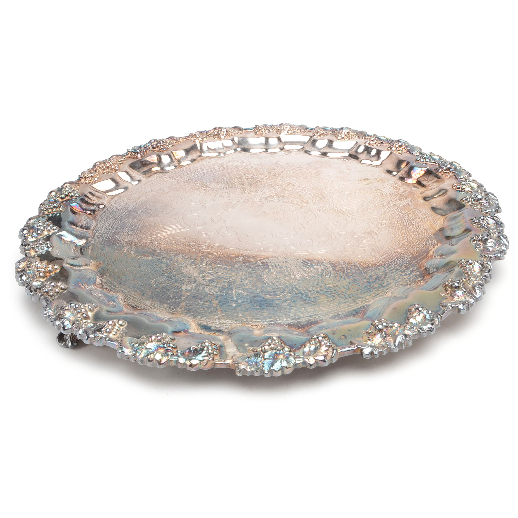 Vintage Silver Plated Serving Trays Including Sheffield