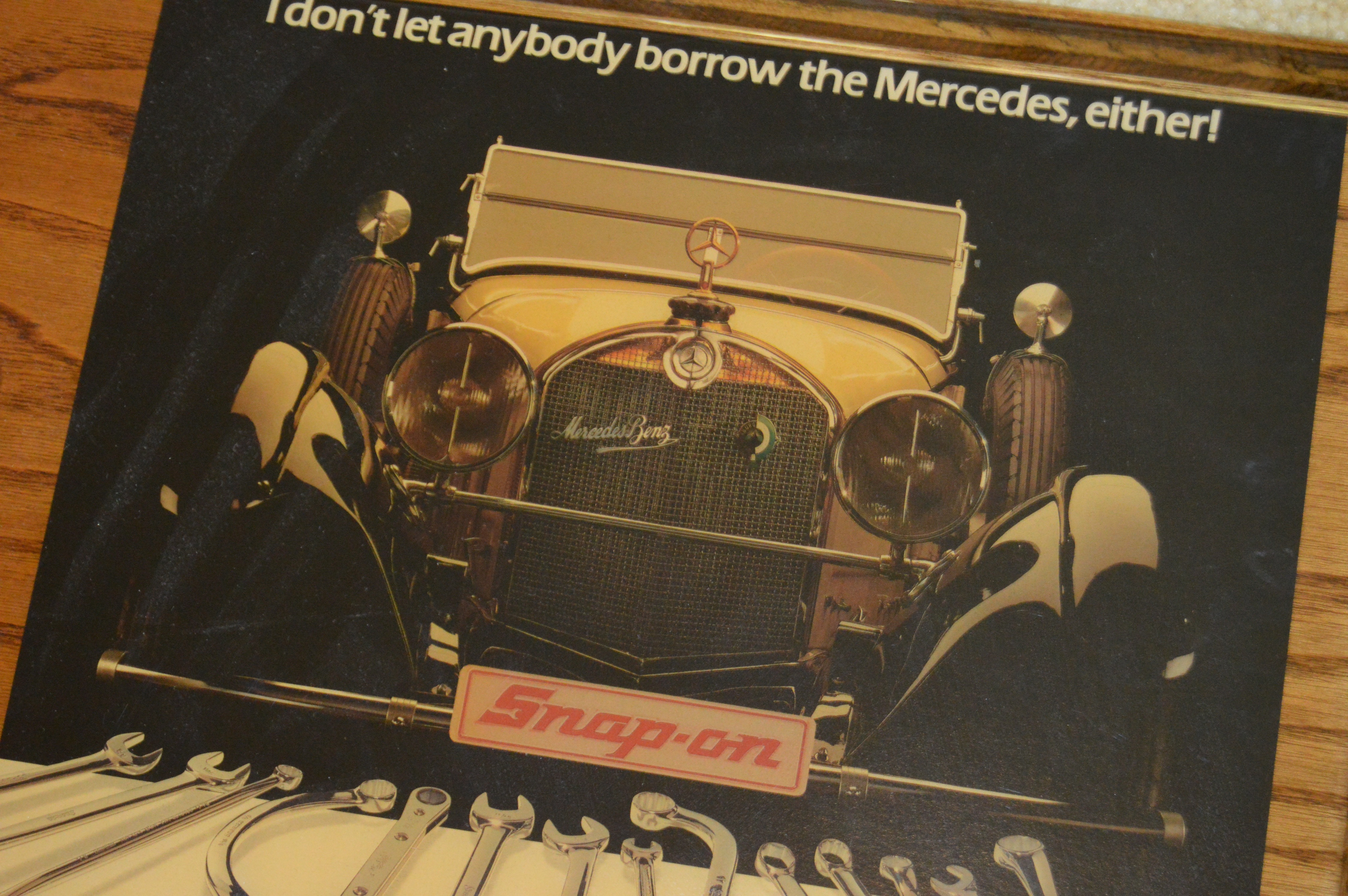 Vintage Snap-on Tools Pin-Up Model and Mercedes Wall Clocks