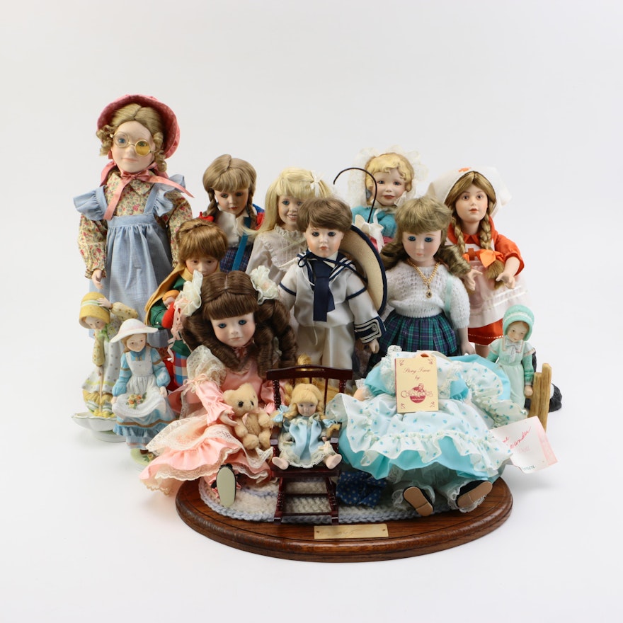 Variety Porcelain and Ceramic Dolls