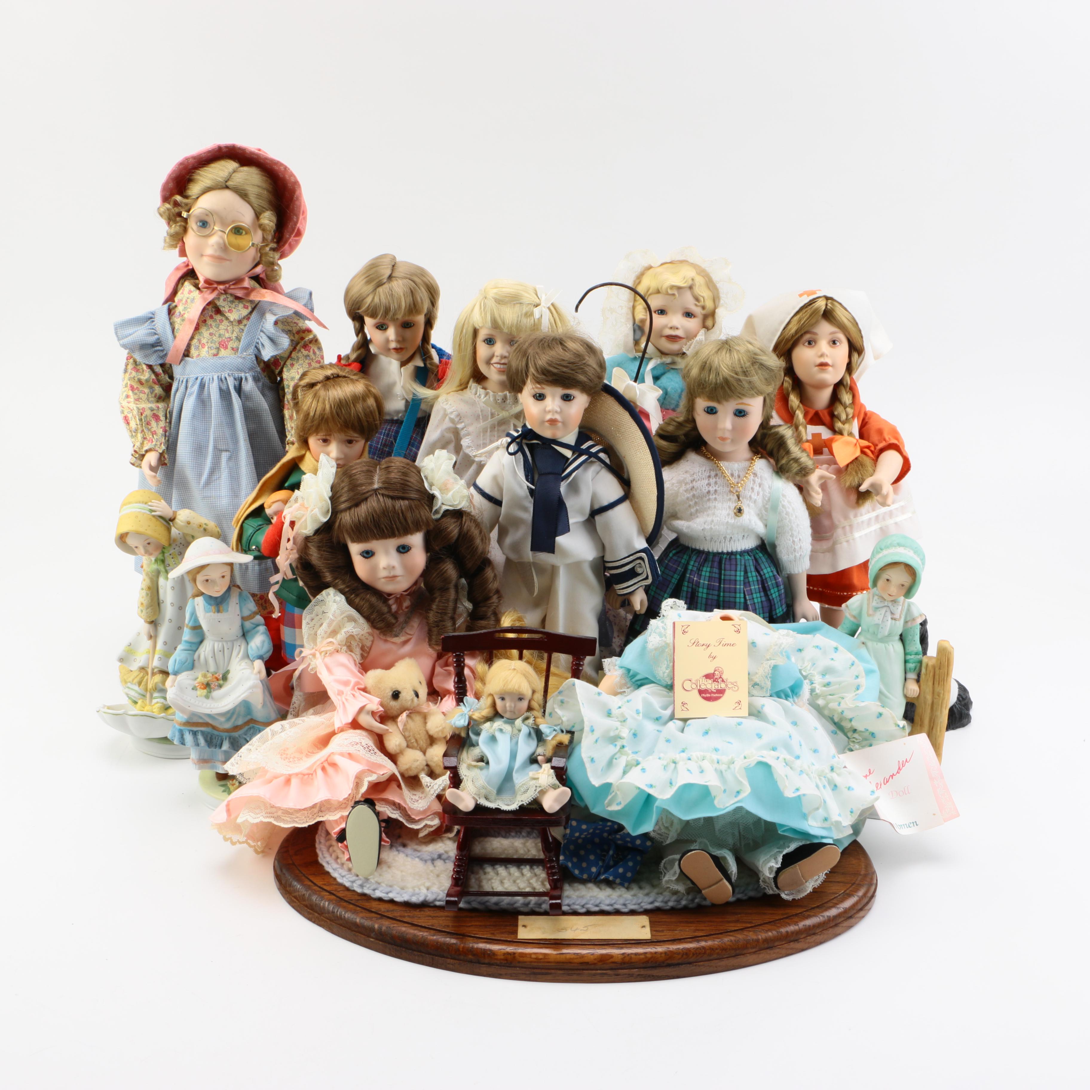 Variety Porcelain and Ceramic Dolls