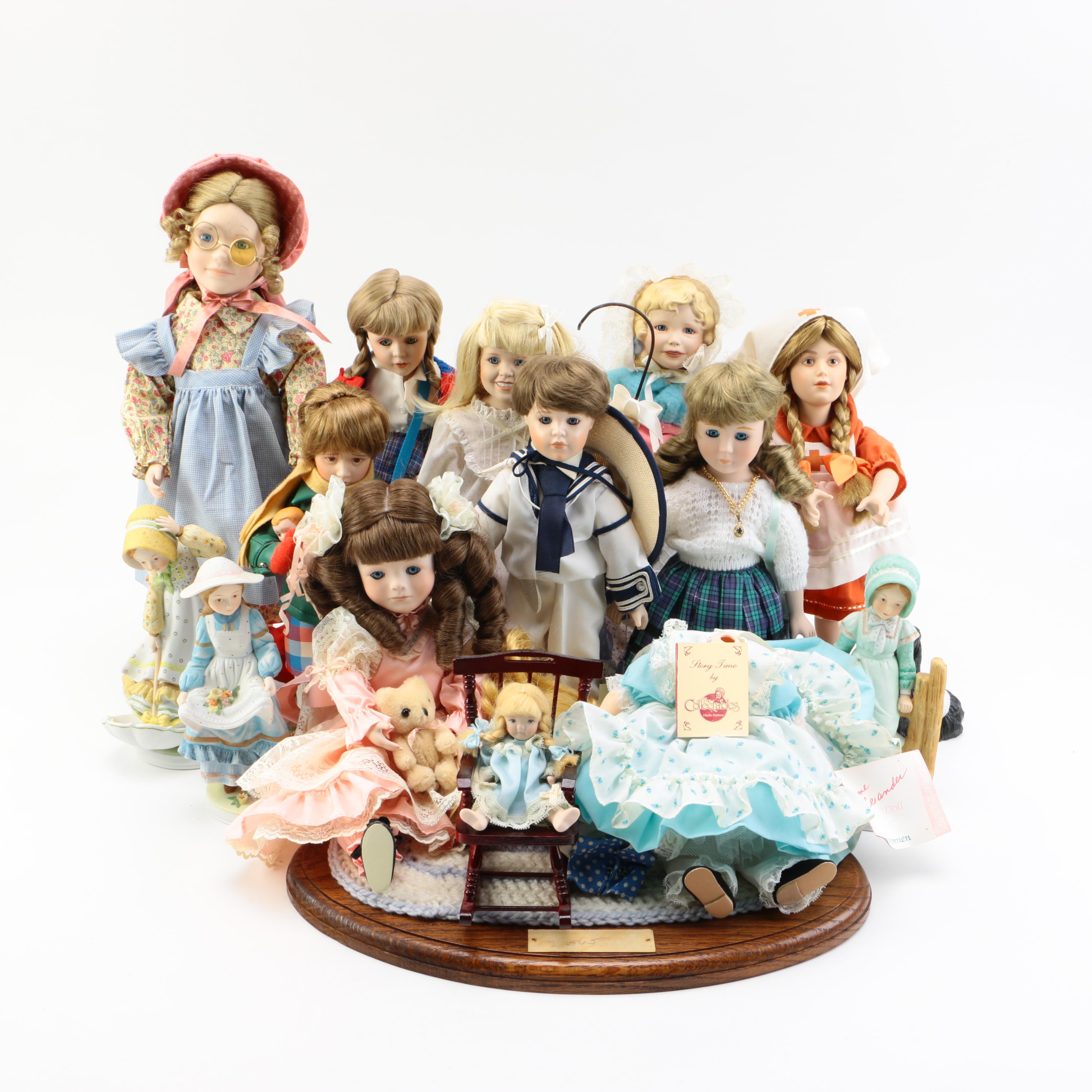 Variety Porcelain and Ceramic Dolls