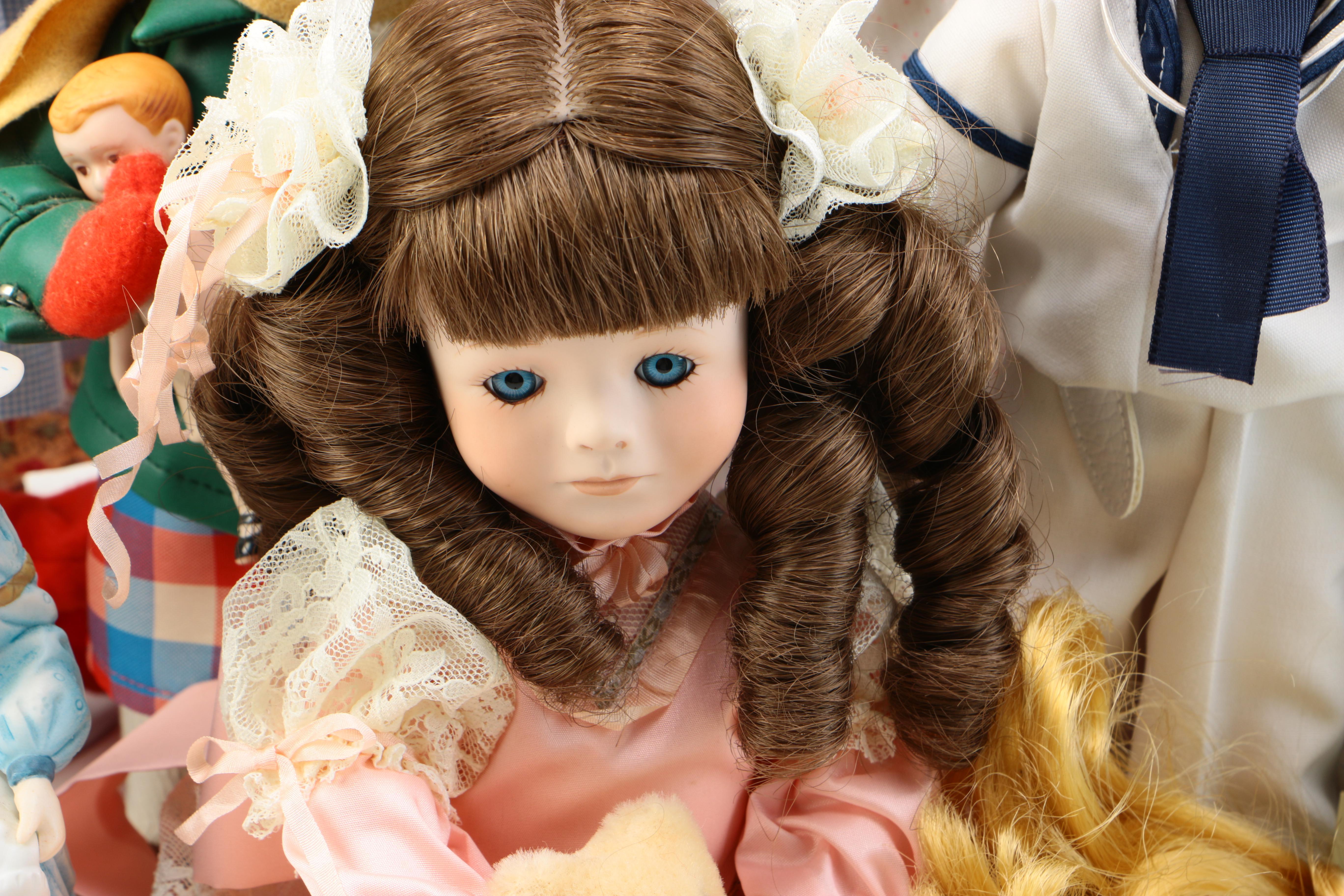 Variety Porcelain and Ceramic Dolls