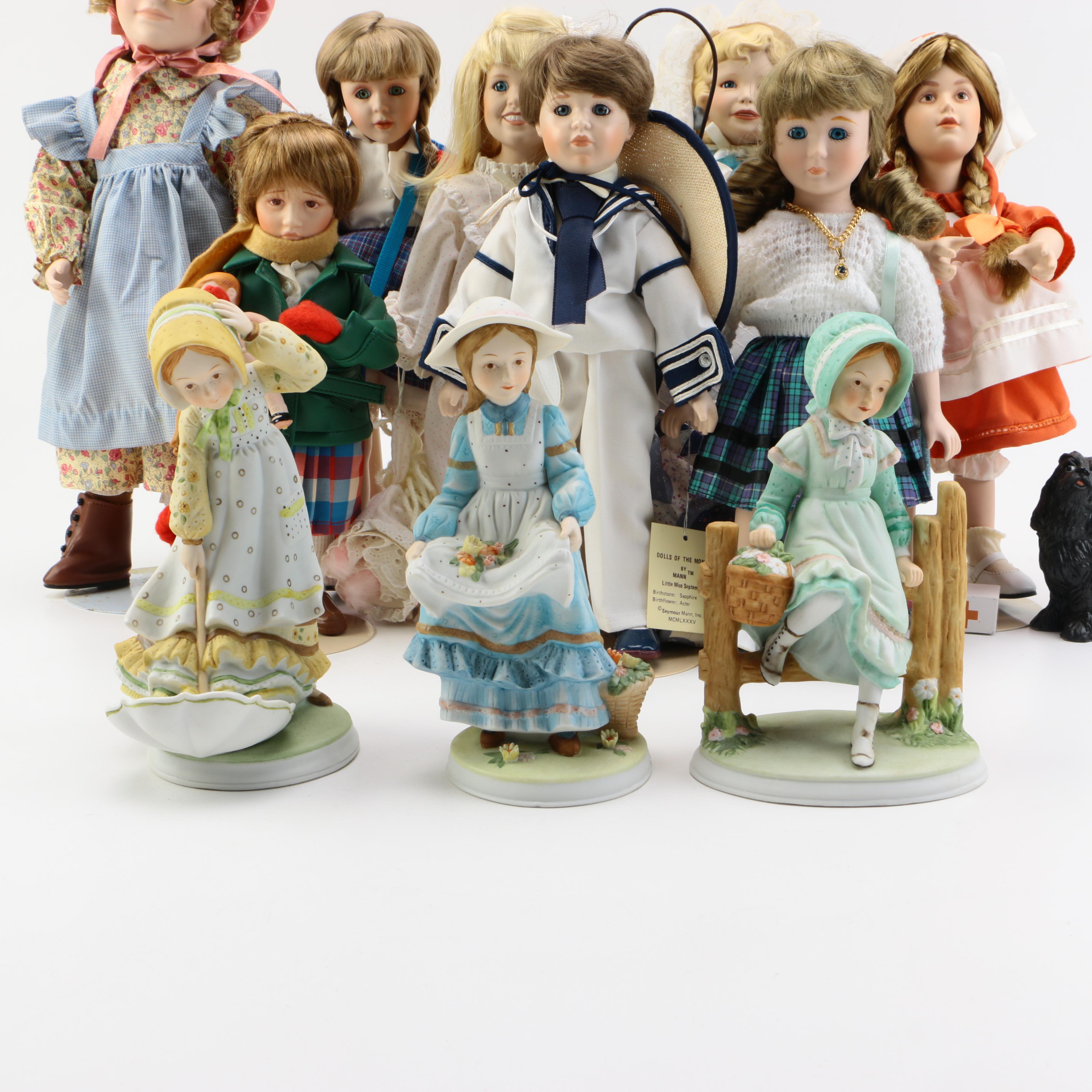 Variety Porcelain and Ceramic Dolls