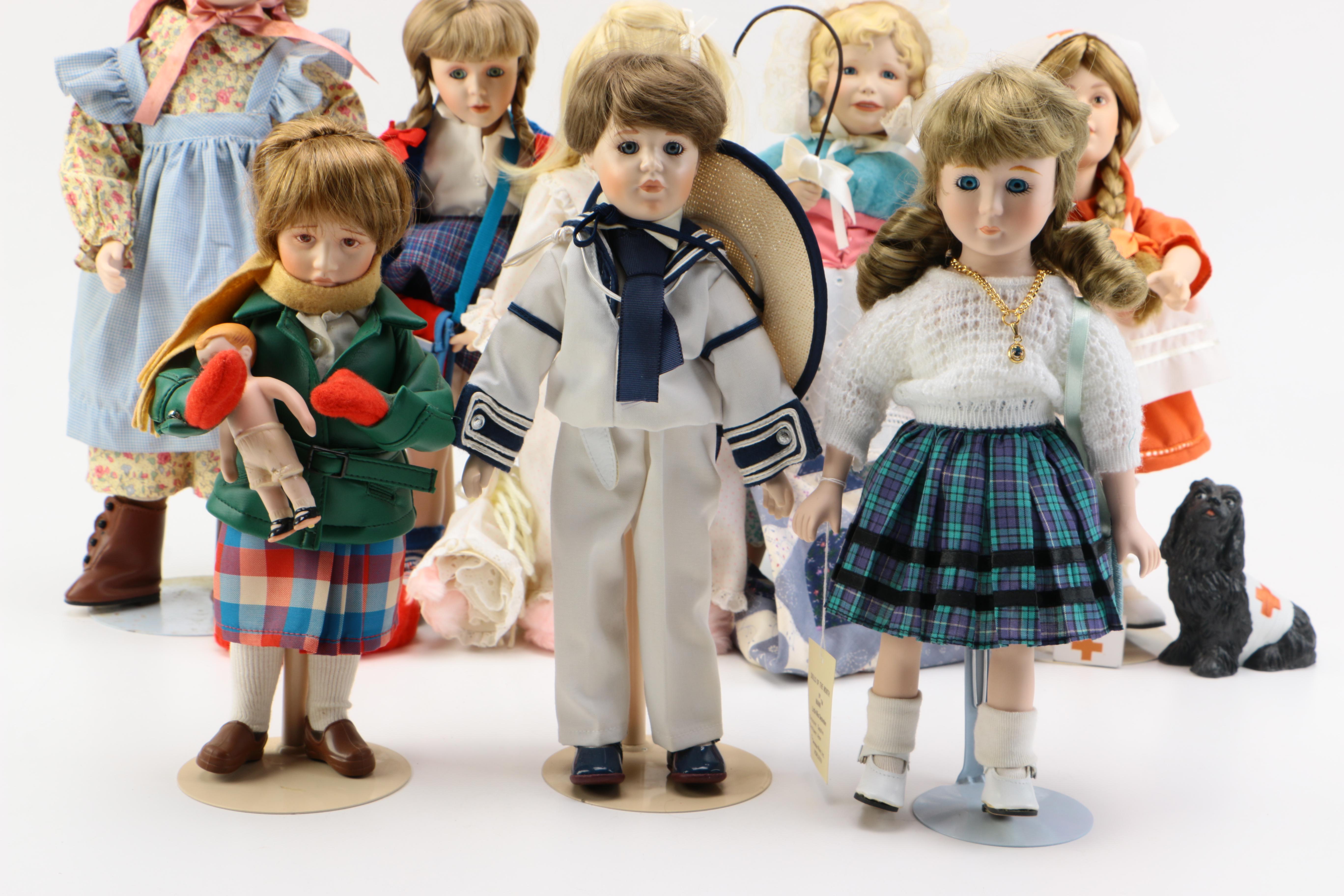 Variety Porcelain and Ceramic Dolls