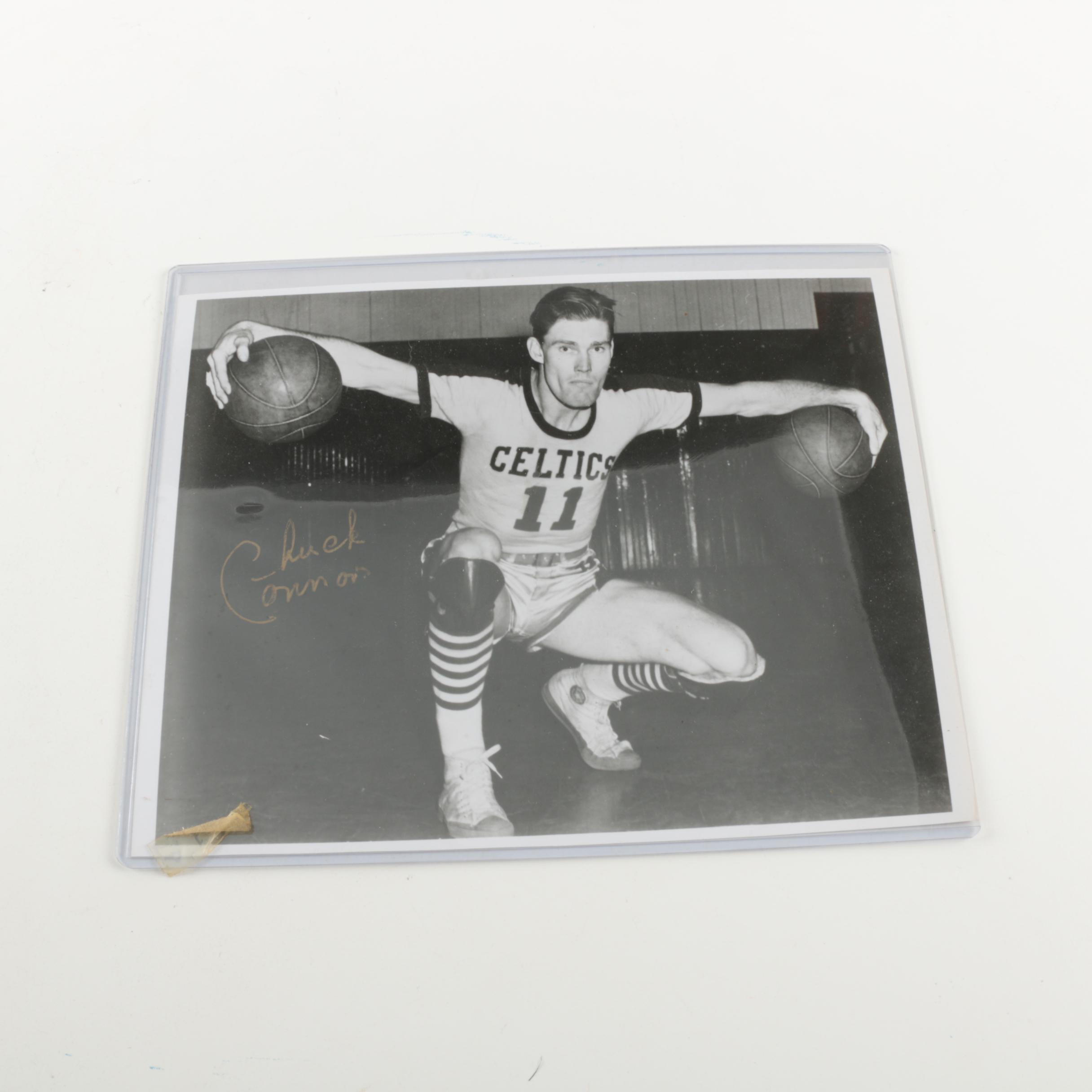 Autographed Chuck Conner Basketball Photo