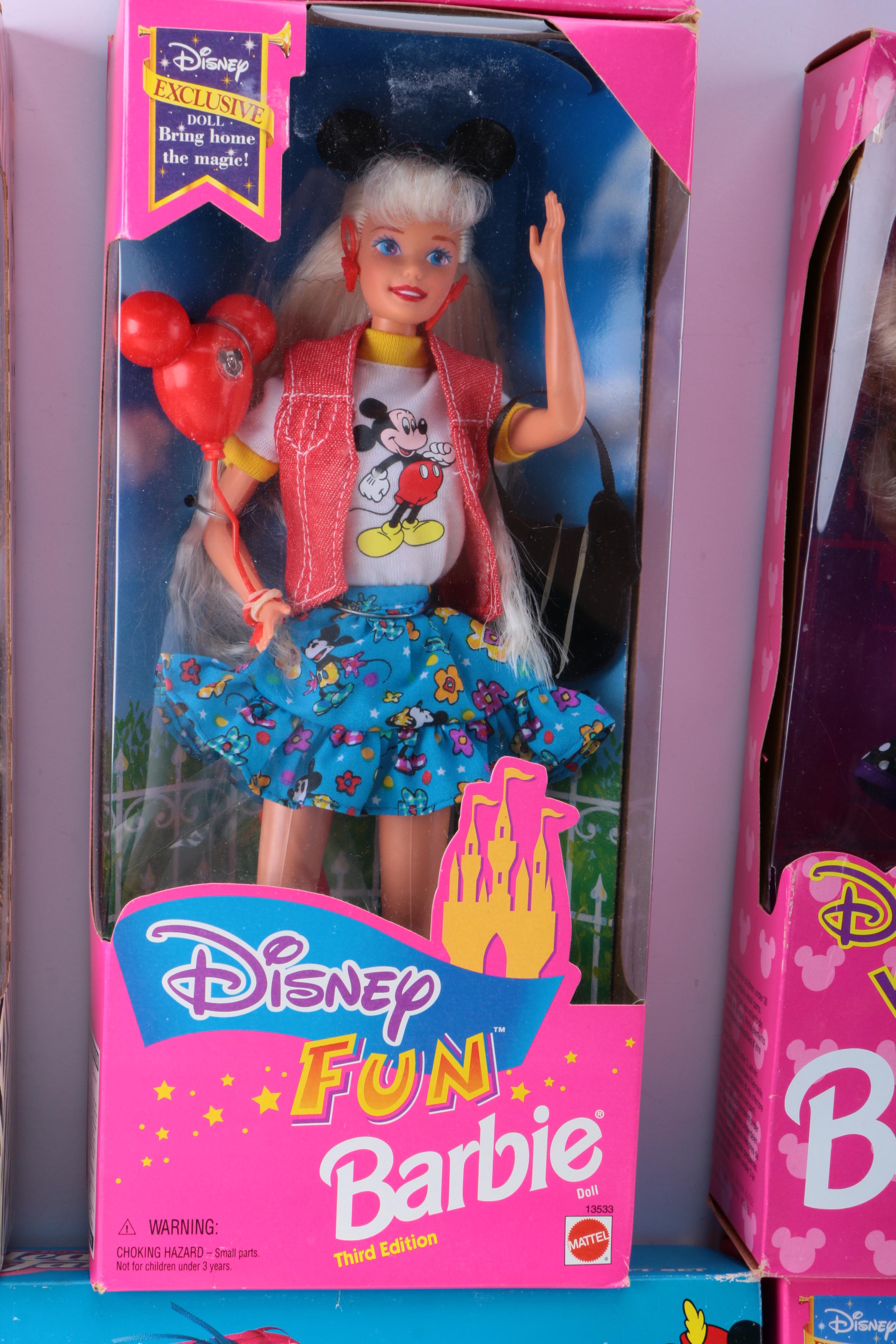 Collection of Disney Themed Barbie Dolls