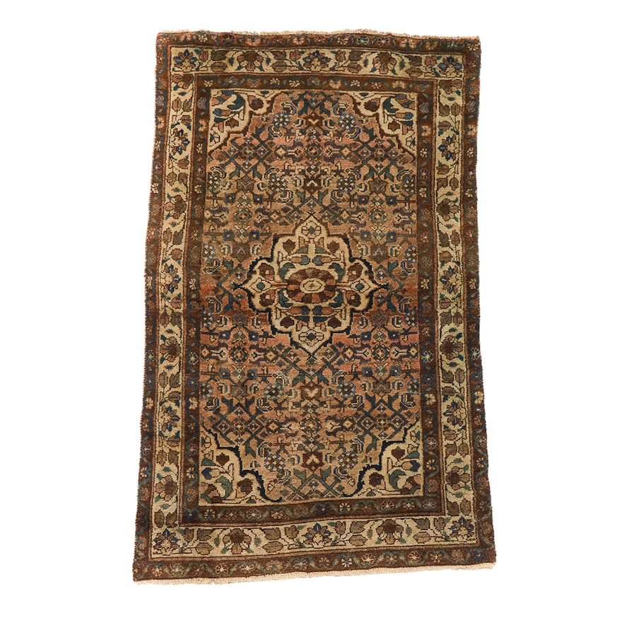 Hand-Knotted Persian Lilihan Wool Area Rug