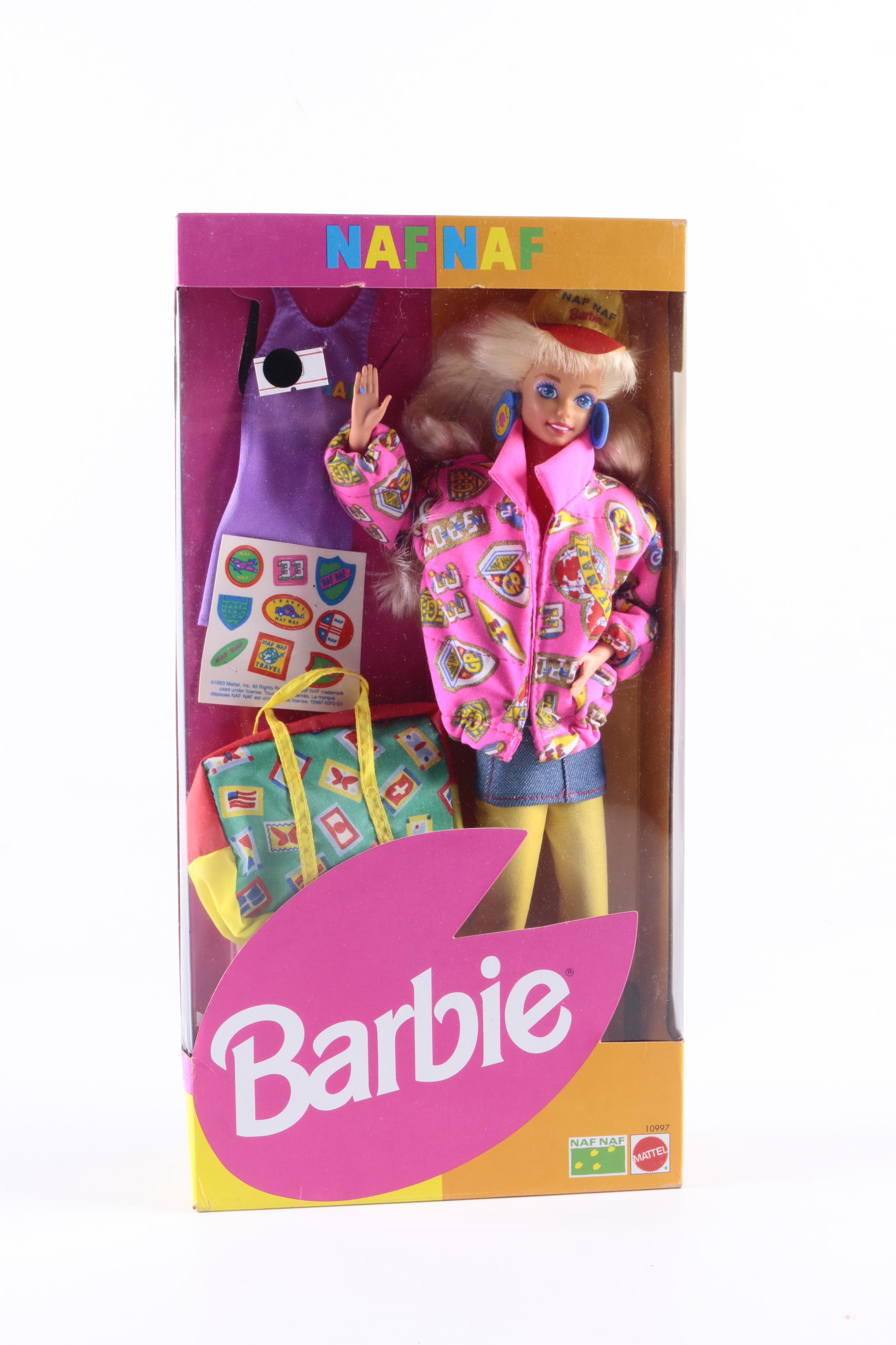 Vintage "Birthday Fun at McDonald's" Barbie Set with "NAF NAF Travel" Barbie