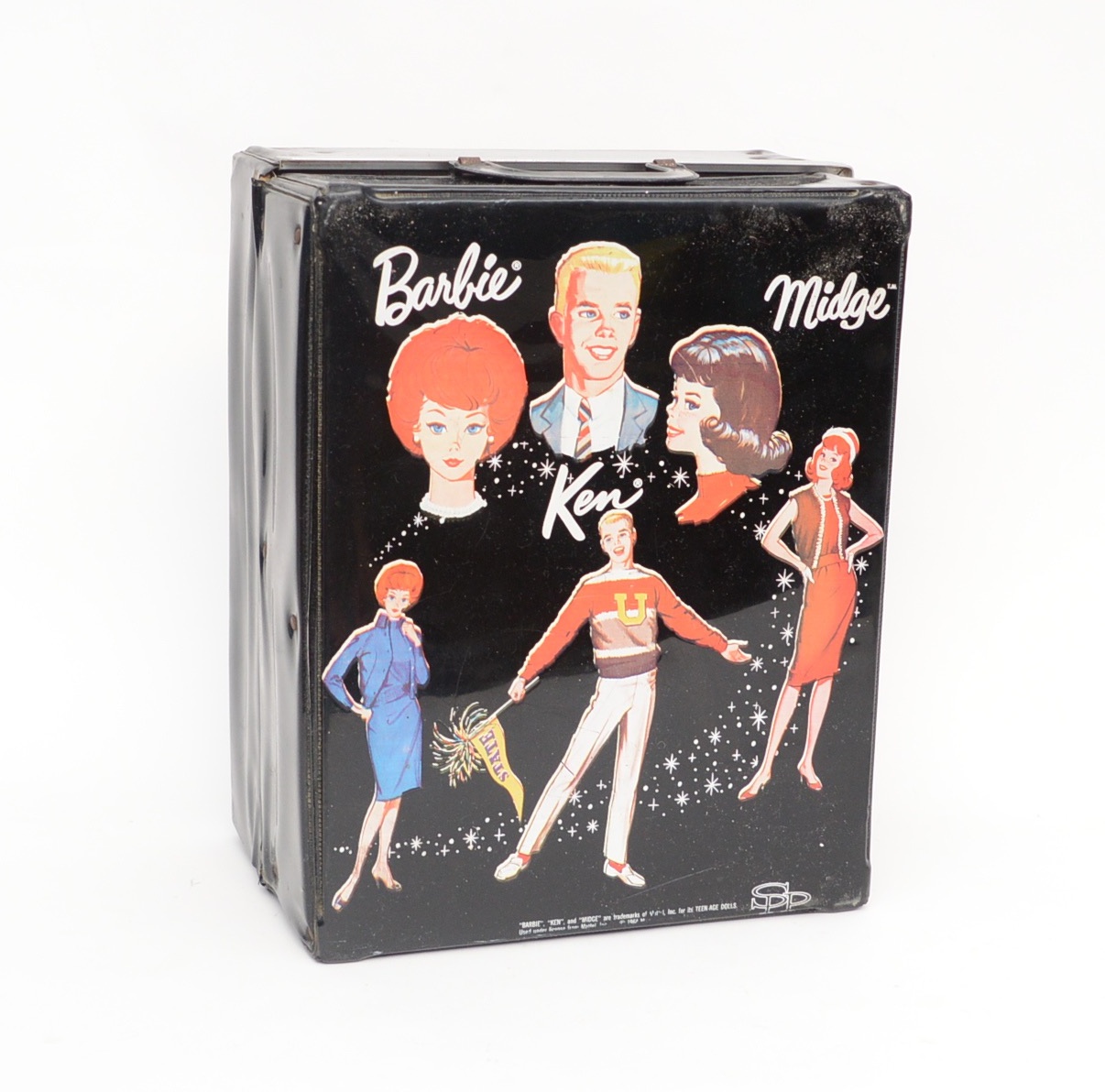 Midge and Two Barbies Circa 1960s with Carrying Case and  Accessories