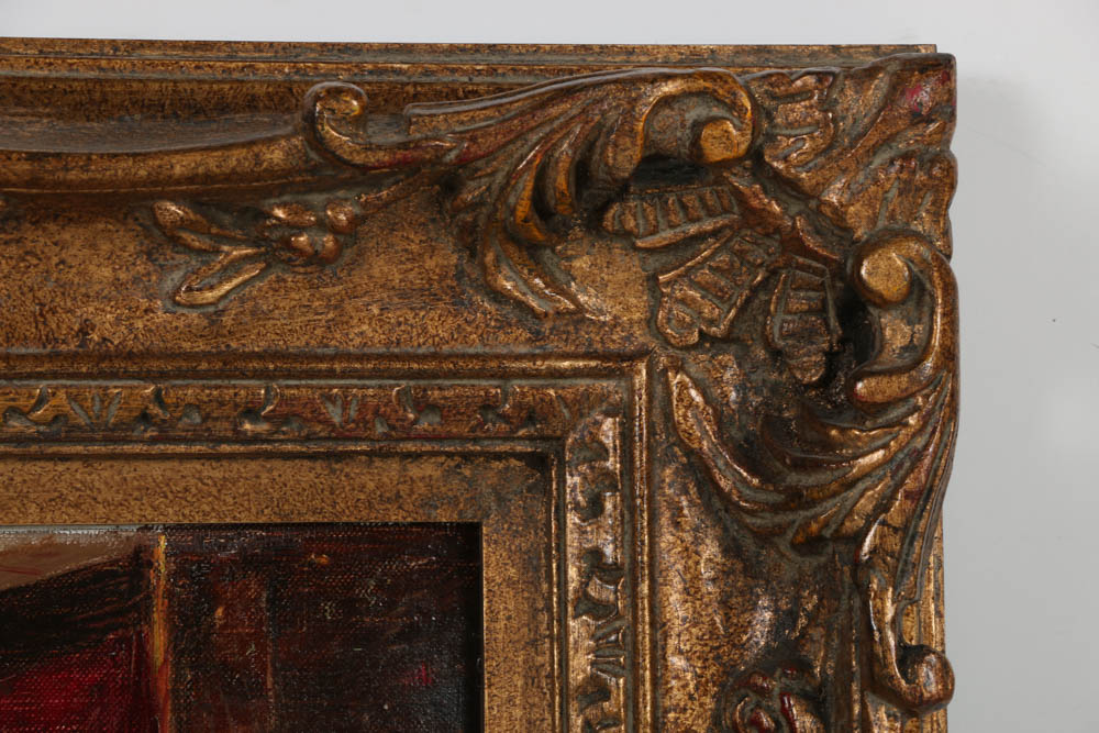 Suzanne Suger Oil Painting on Canvas of an Interior Roomscape