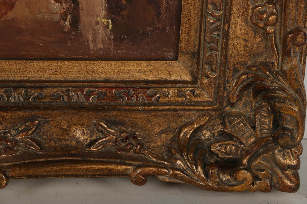 Suzanne Suger Oil Painting on Canvas of an Interior Roomscape