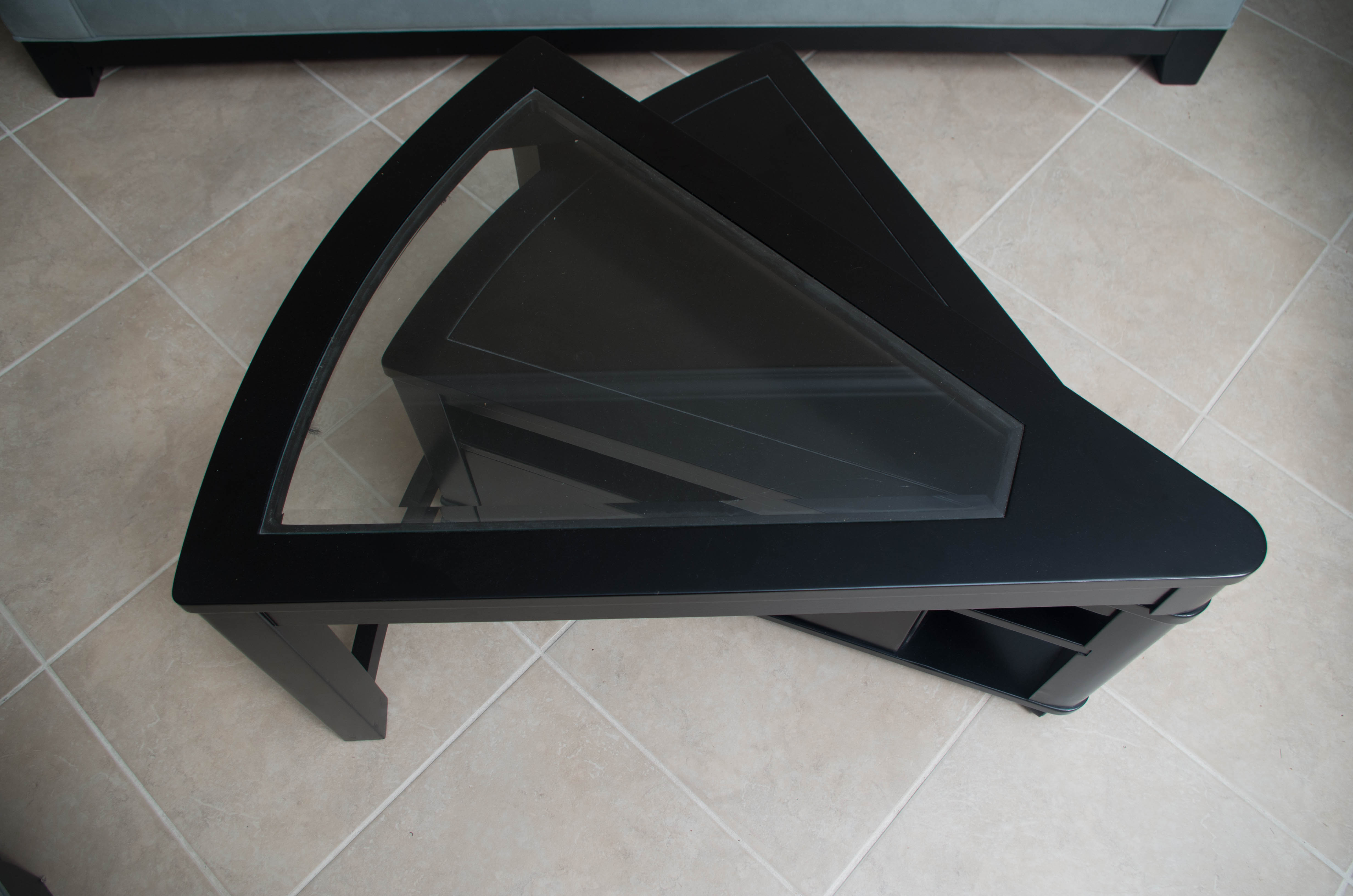 Modernist Expandable Wedge Coffee Table