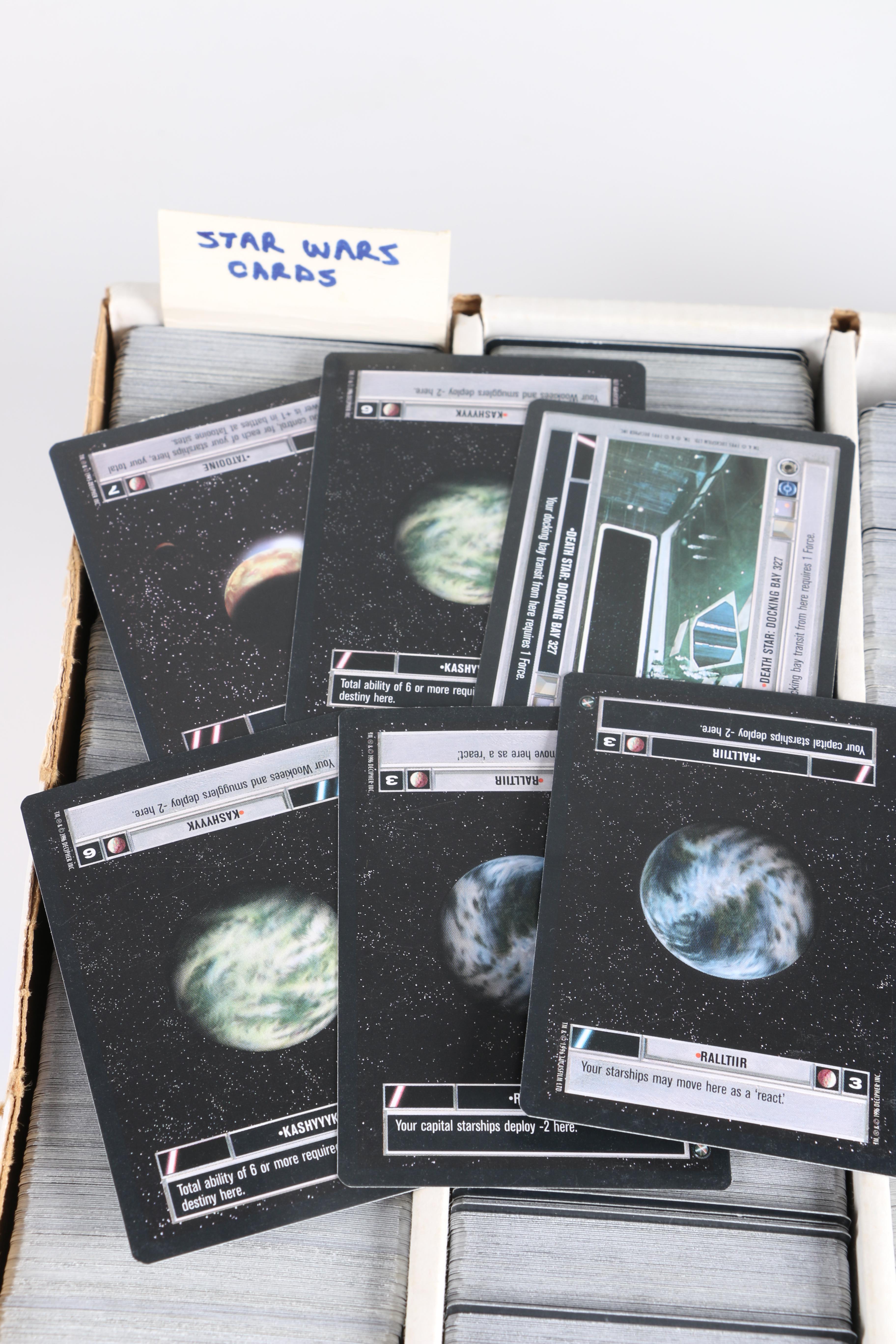 "Star Wars" and "Star Trek" Trading Card Game Cards
