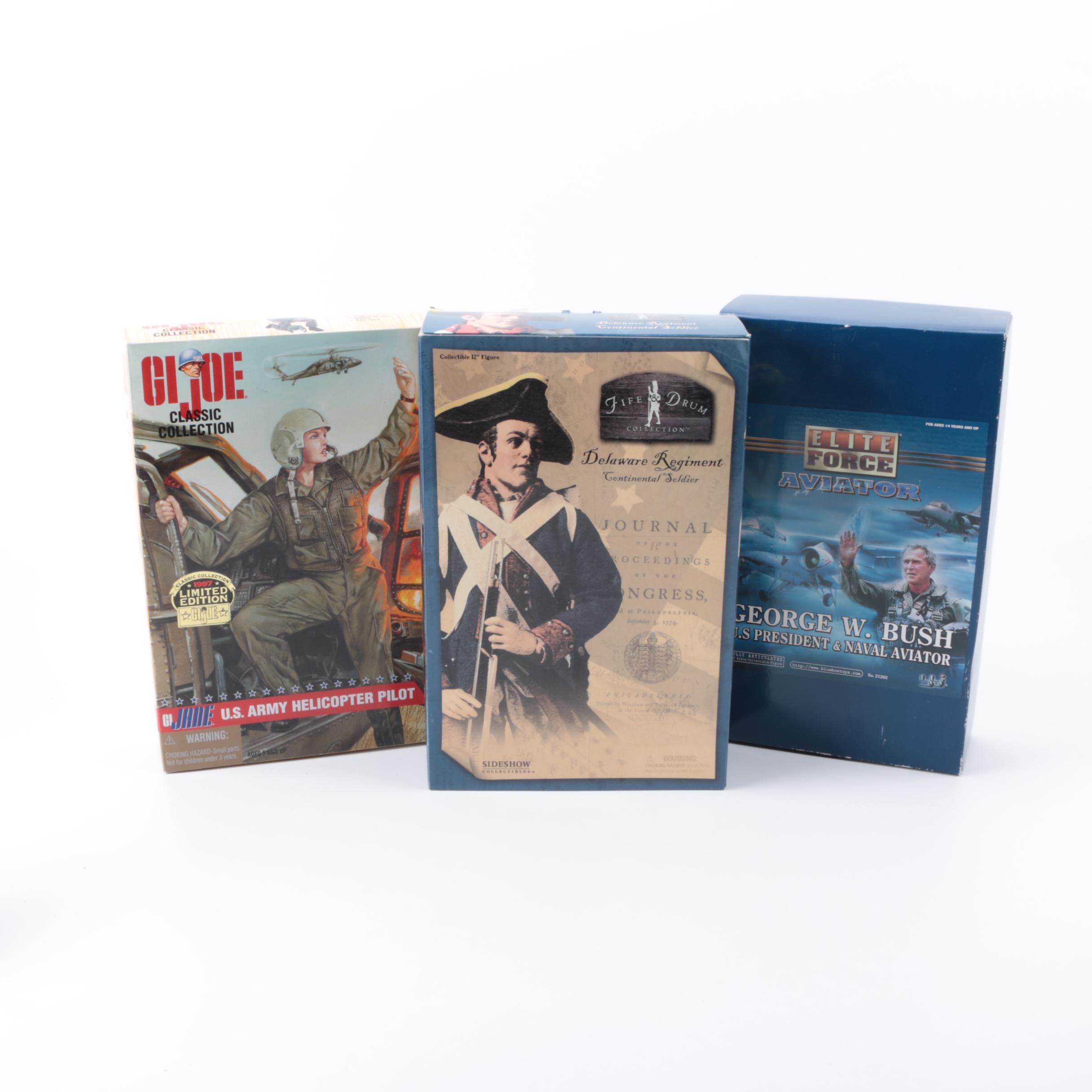 Collectible Military Themed Dolls Including G.I. Joe