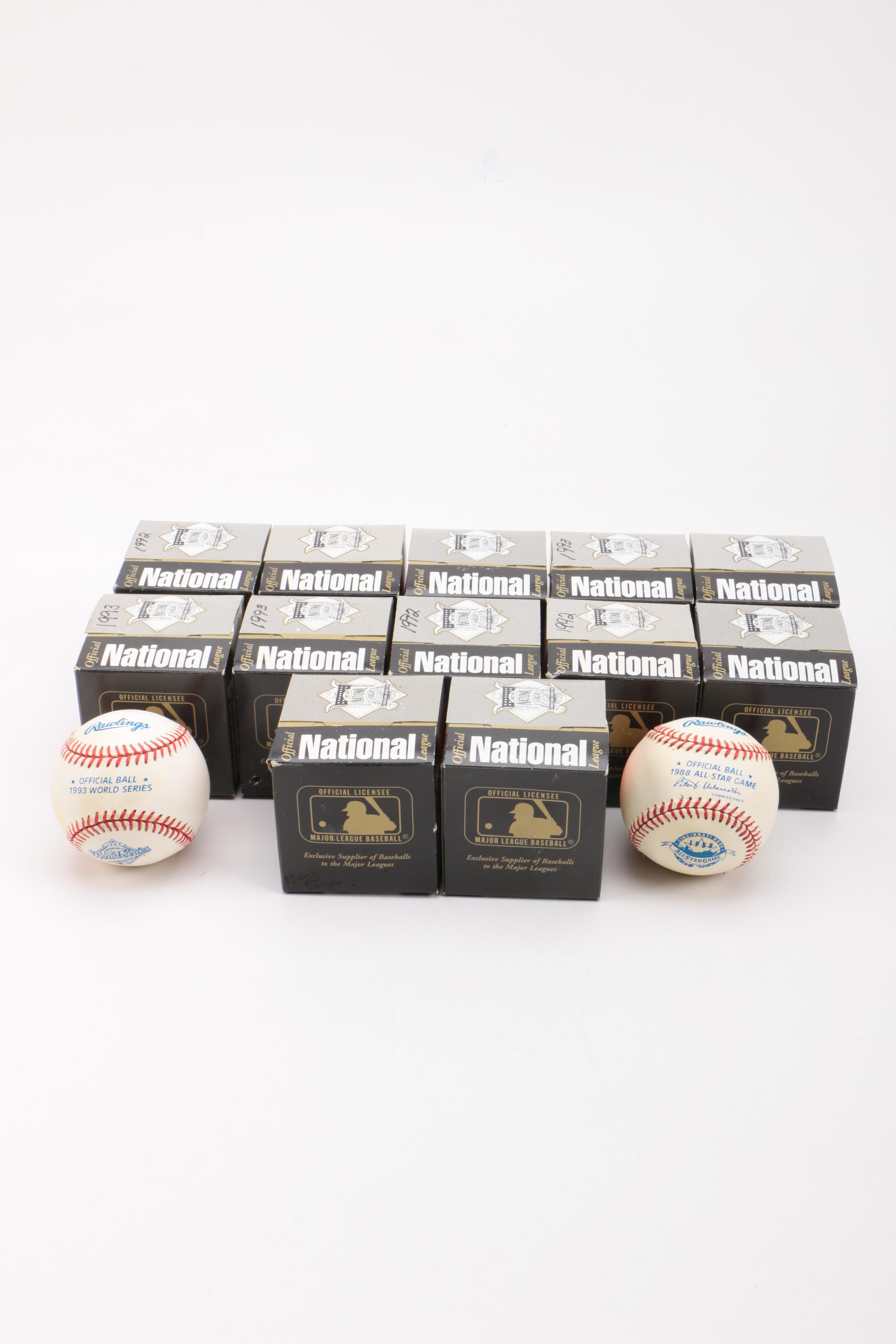 1980s and 1990s "Official National League" Baseballs