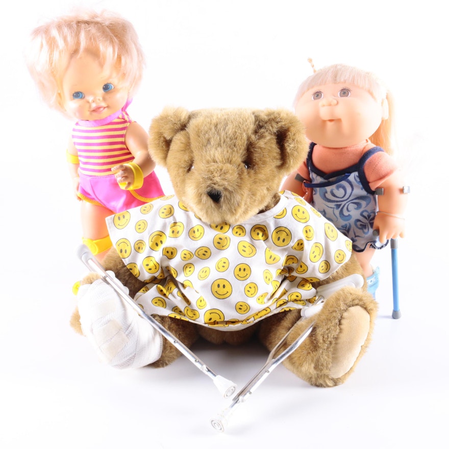 Plastic Dolls and Teddy Bear