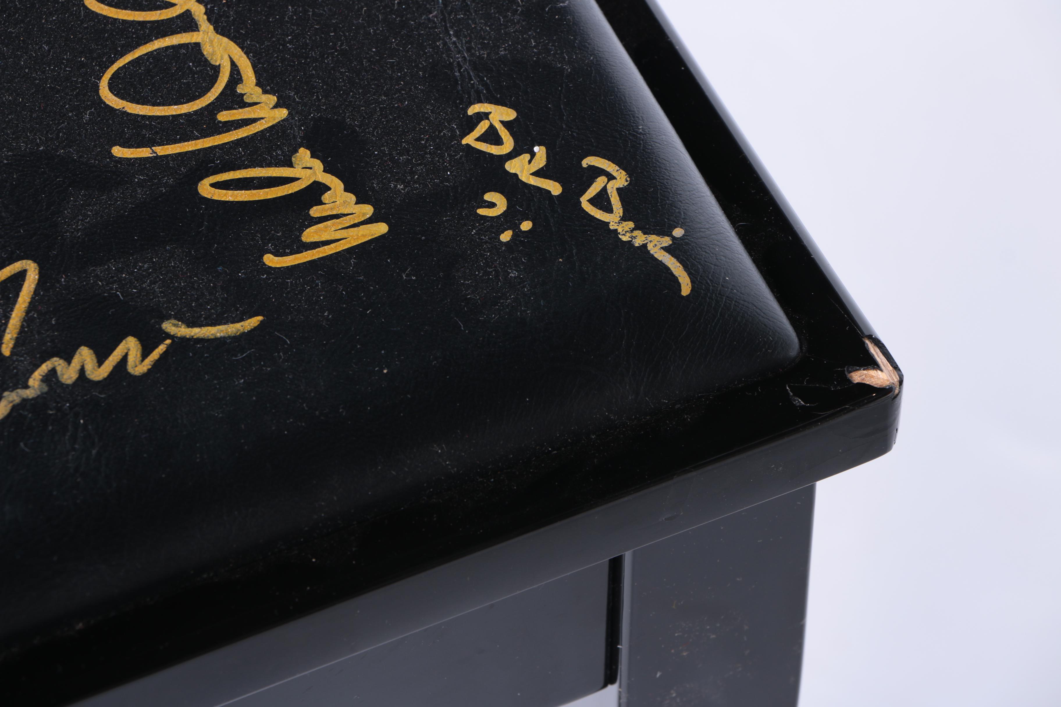 Signed Elton John, Bruce Hornsby, Ray Charles, Randy Newman and More Piano Bench