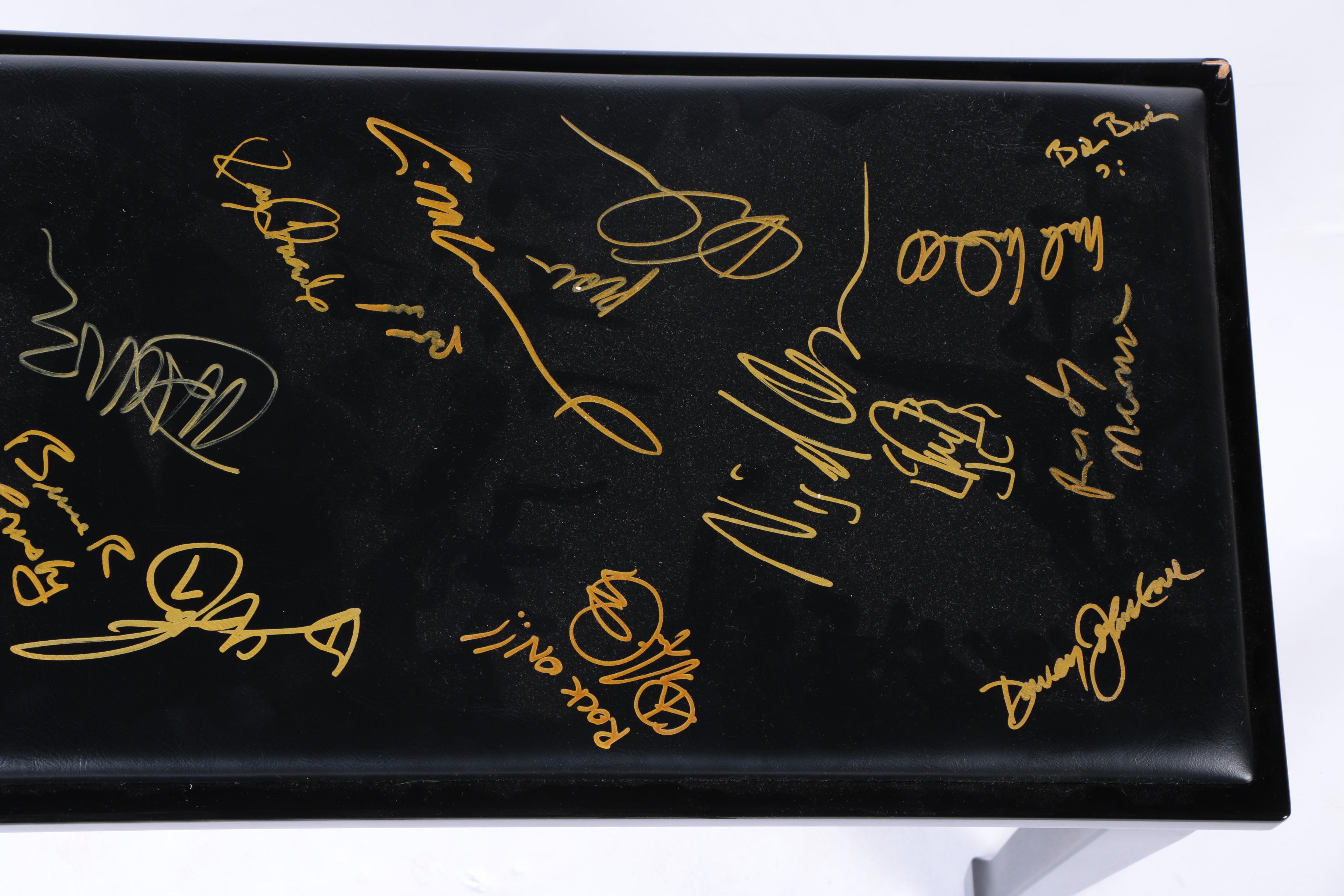 Signed Elton John, Bruce Hornsby, Ray Charles, Randy Newman and More Piano Bench