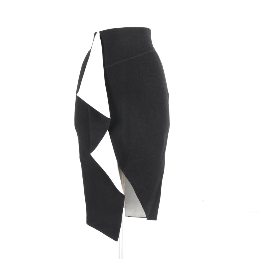 Sass & Bide Asymmetrical Slit Bodycon Pencil Skirt