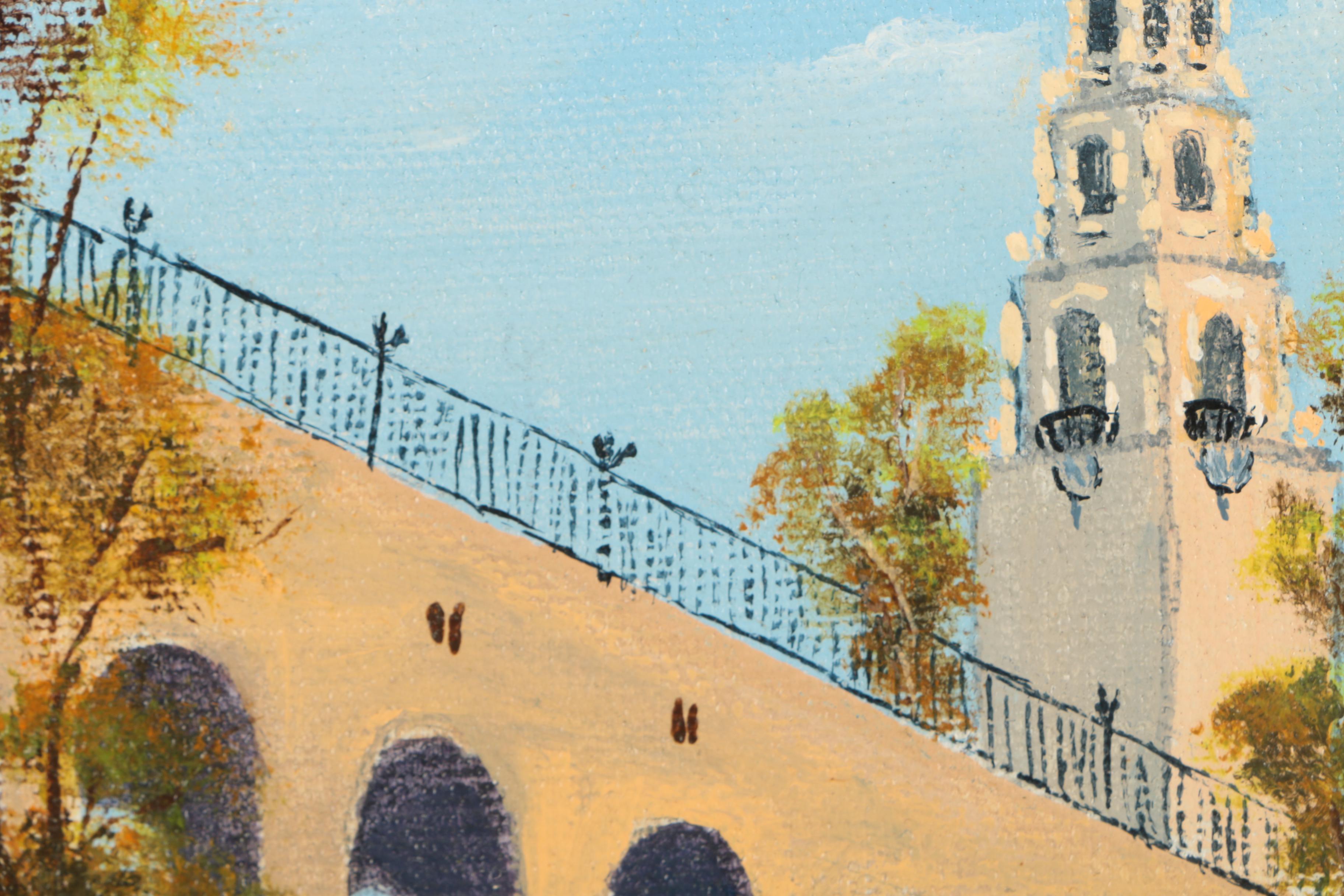 Klara Komlos Acrylic Painting of Cabrillo Bridge